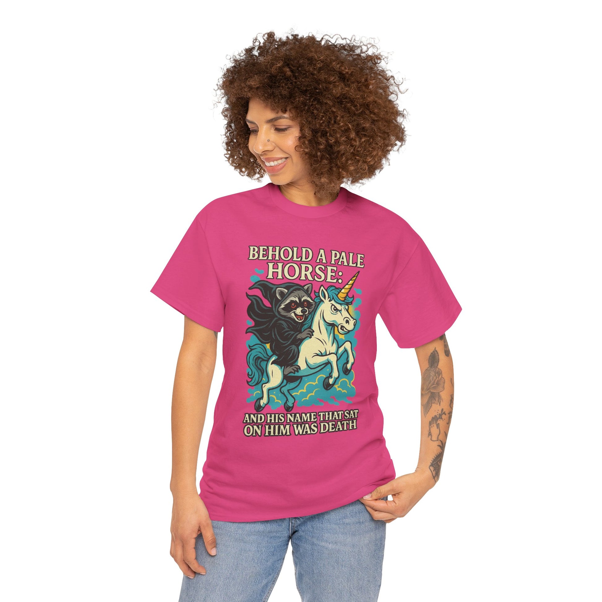 Behold a Pale Horse – Raccoon of Death Shirt | Gildan 5000 Unisex Tee