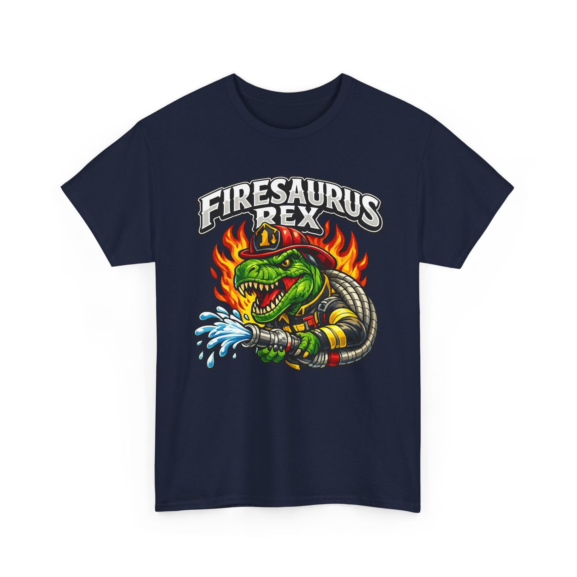 Firesaurus Rex T-Shirt — Funny Firefighter Dinosaur Tee
