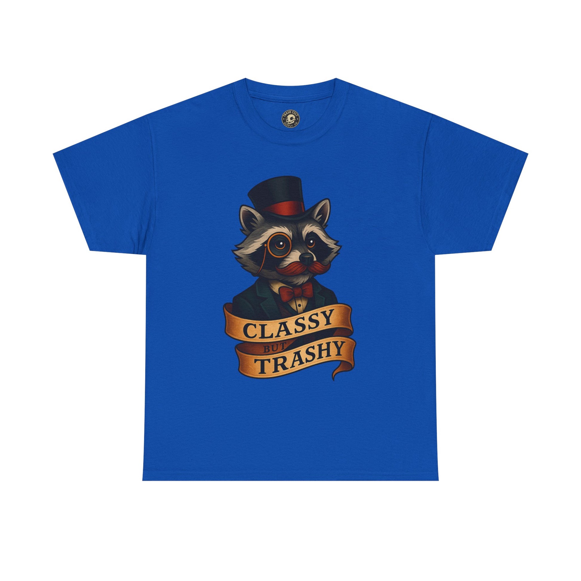 Classy Trashy Raccoon Tee, Unisex Heavy Cotton Tee, Funny Animal Shirt, Unique Gift, Casual Wear, Vintage Style T-Shirt