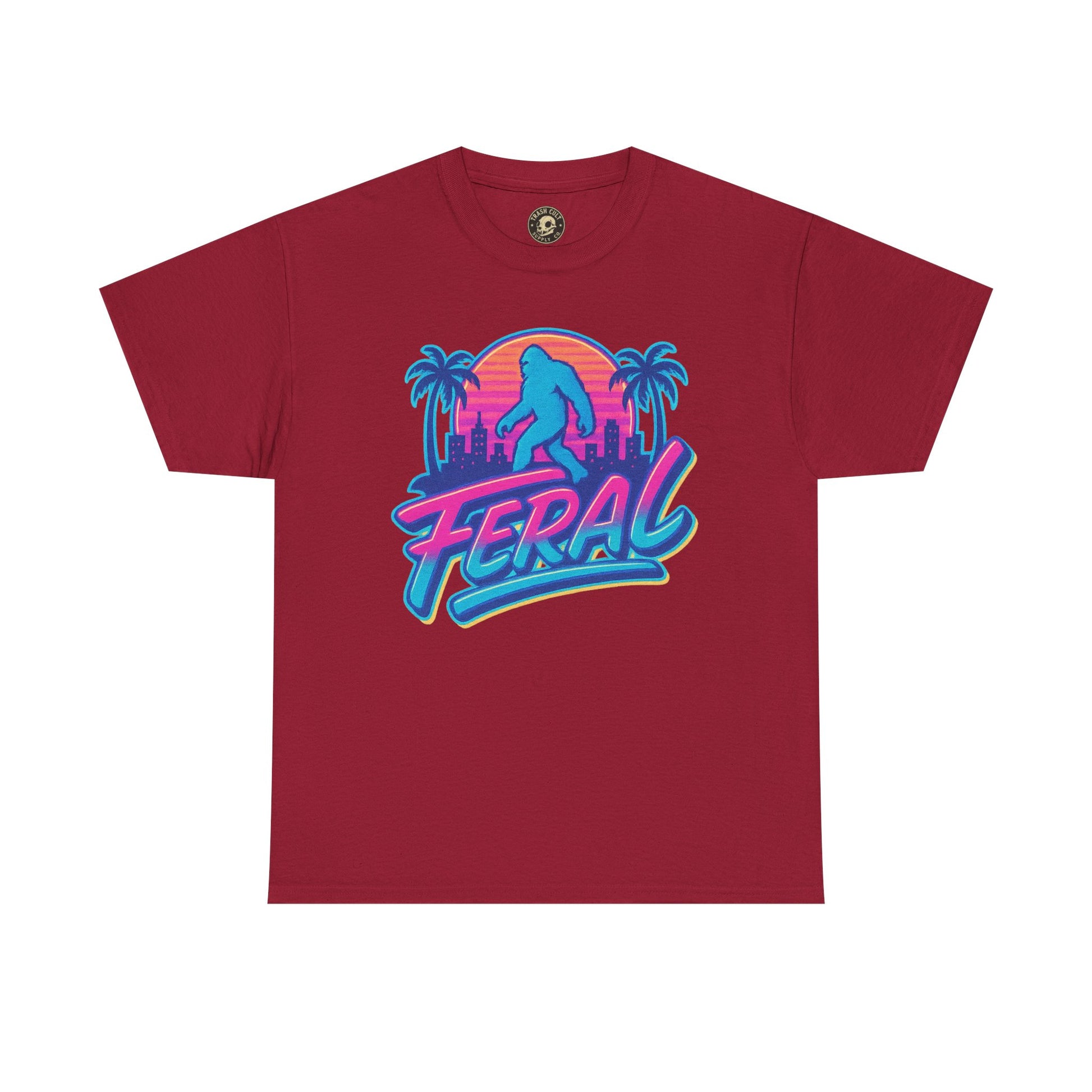 Retro Feral Bigfoot Tee – Tropical Chaos Meets Cryptid Cool