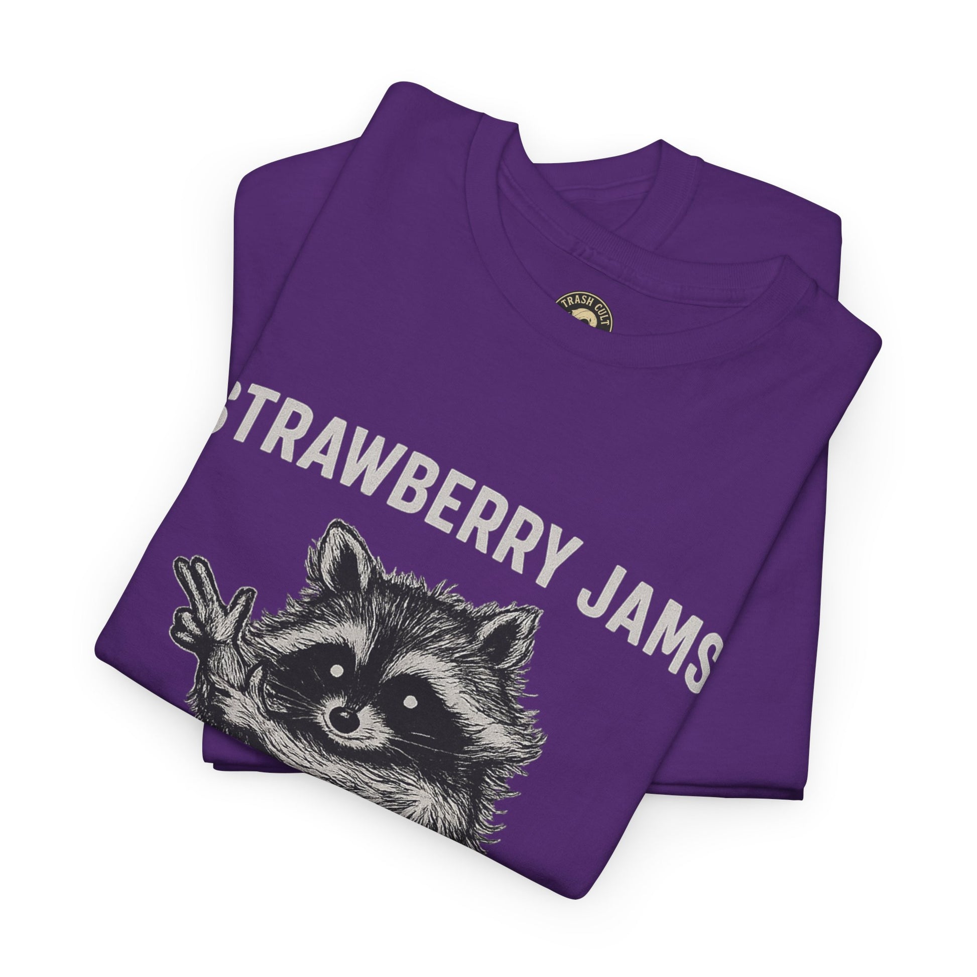 Strawberry Jams But My Glock Don’t Raccoon Shirt – Trash Cult Supply Co. Gildan 5000 Tee