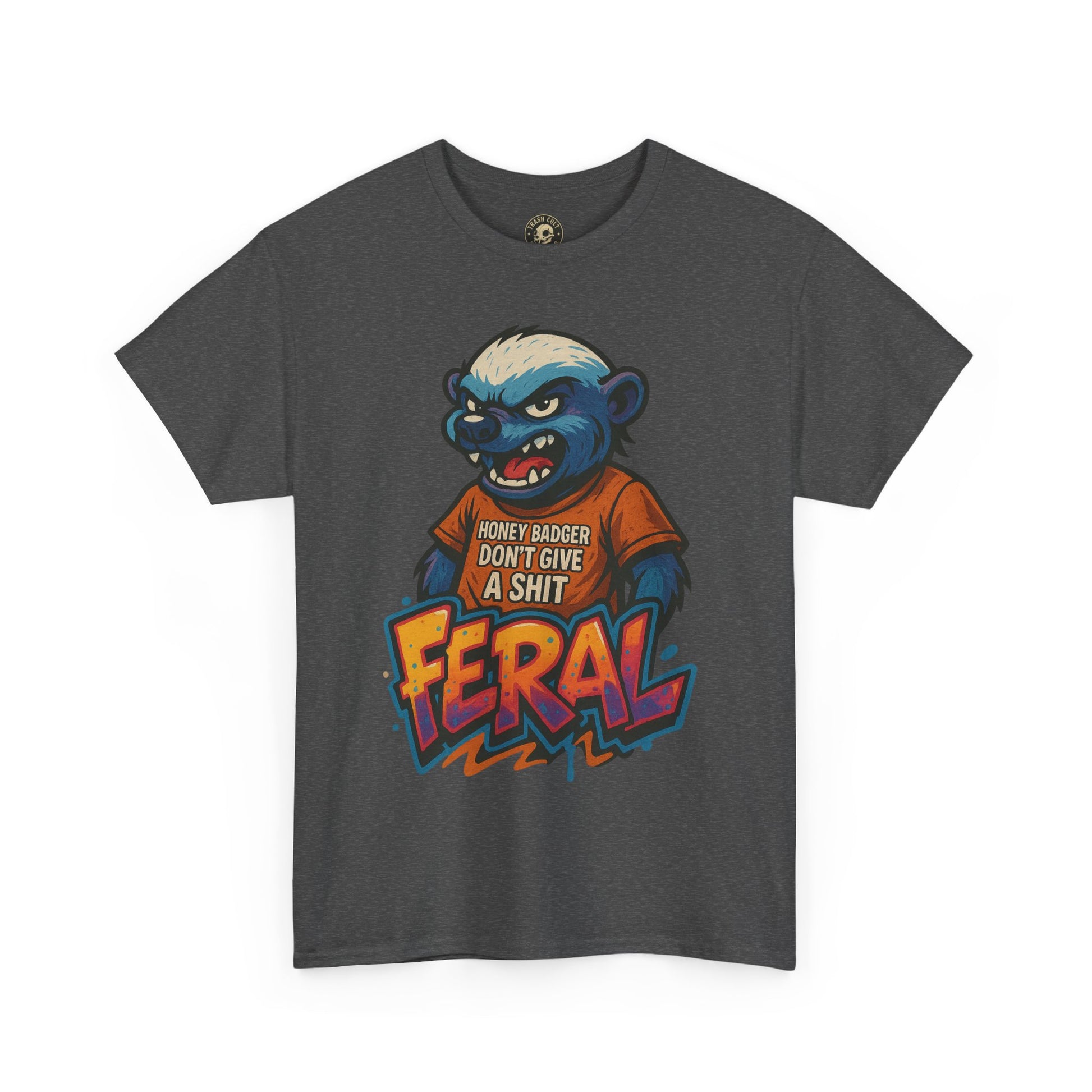 Feral Graphic Tee, Unisex Heavy Cotton T-Shirt for Casual Wear, Gift for Animal Lovers, Unique Streetwear, Funny Graphic Shirt