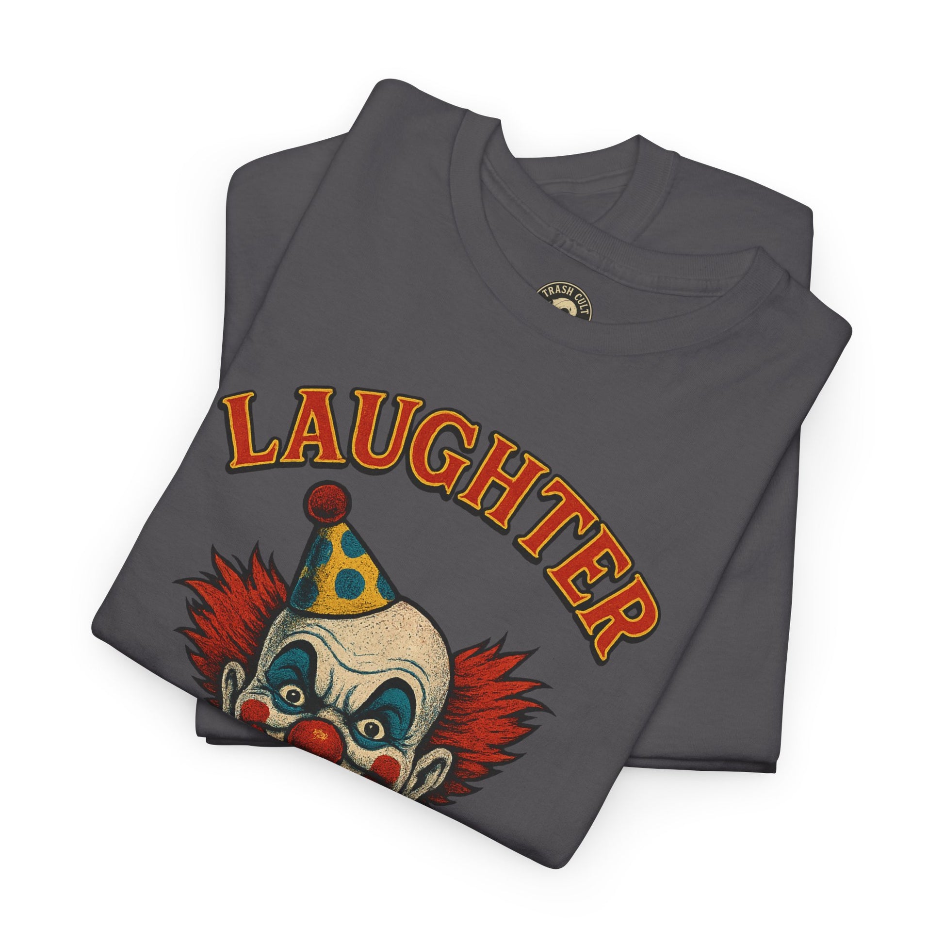 Laughter Isn’t Voluntary Creepy Clown Shirt – Circus Horror Tee – Gildan 5000