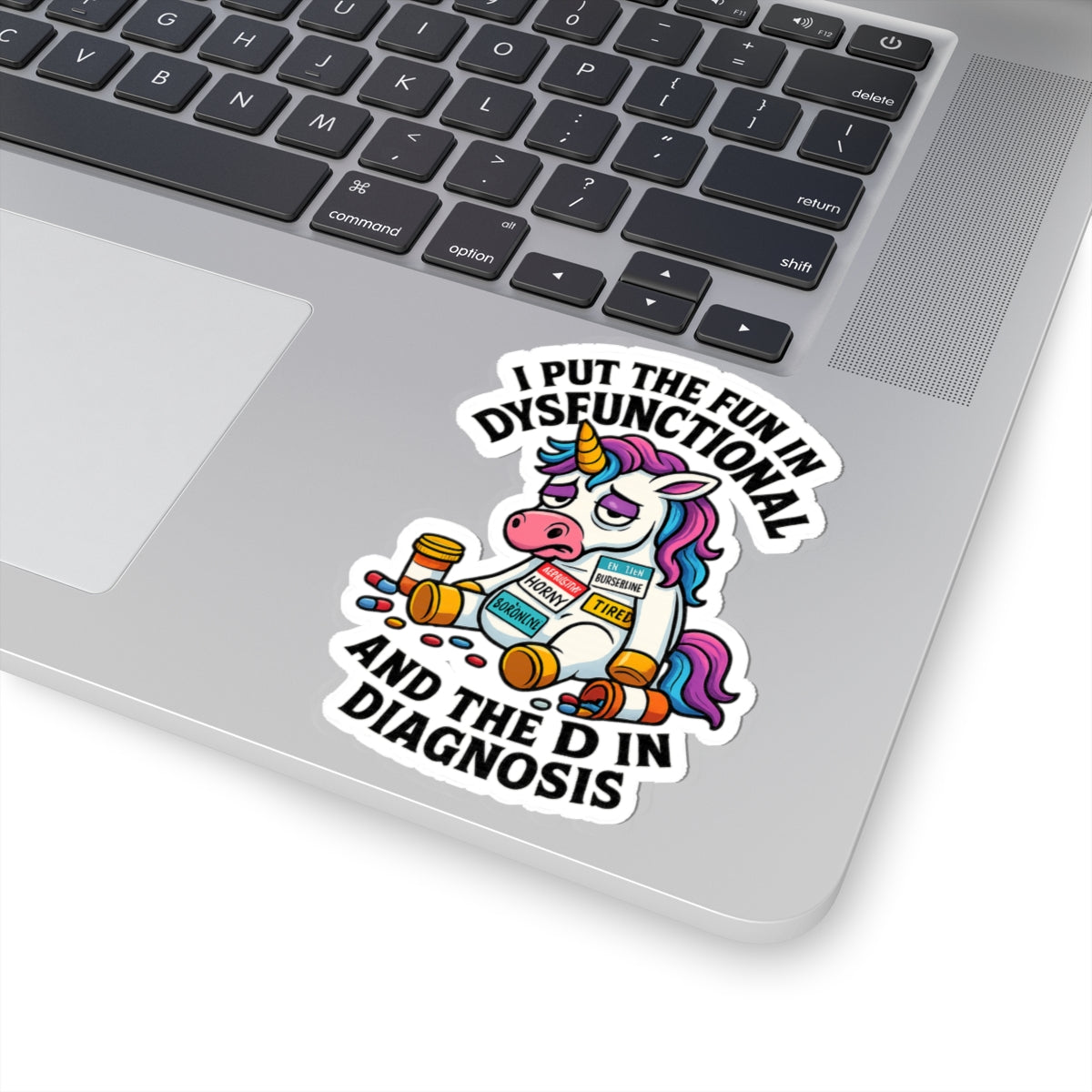 Whimsical Dysfunctional Unicorn Stickers - Fun for Planners, Journals, Binders, Gift for Friends, Humor Decor