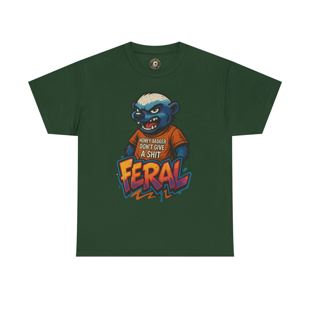 Feral Graphic Tee, Unisex Heavy Cotton T-Shirt for Casual Wear, Gift for Animal Lovers, Unique Streetwear, Funny Graphic Shirt