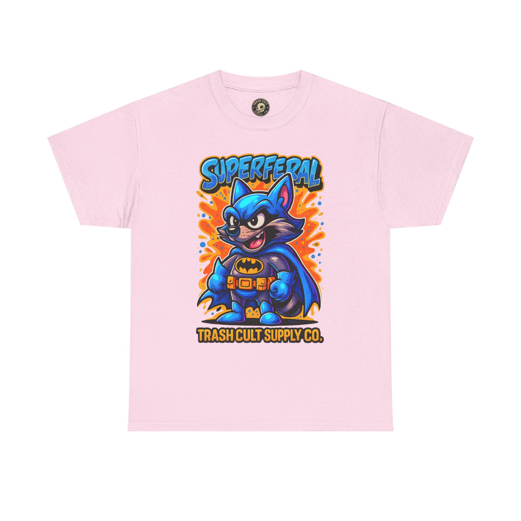 SuperFeral Raccoon Graffiti Shirt – Bold New School Superhero Streetwear | Trash Cult Supply Co