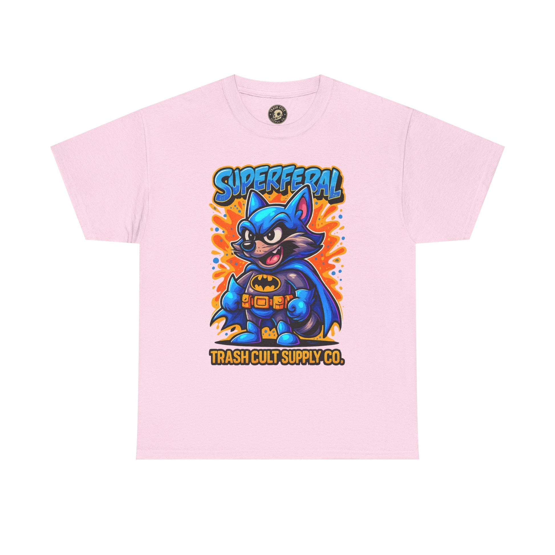 SuperFeral Raccoon Graffiti Shirt – Bold New School Superhero Streetwear | Trash Cult Supply Co