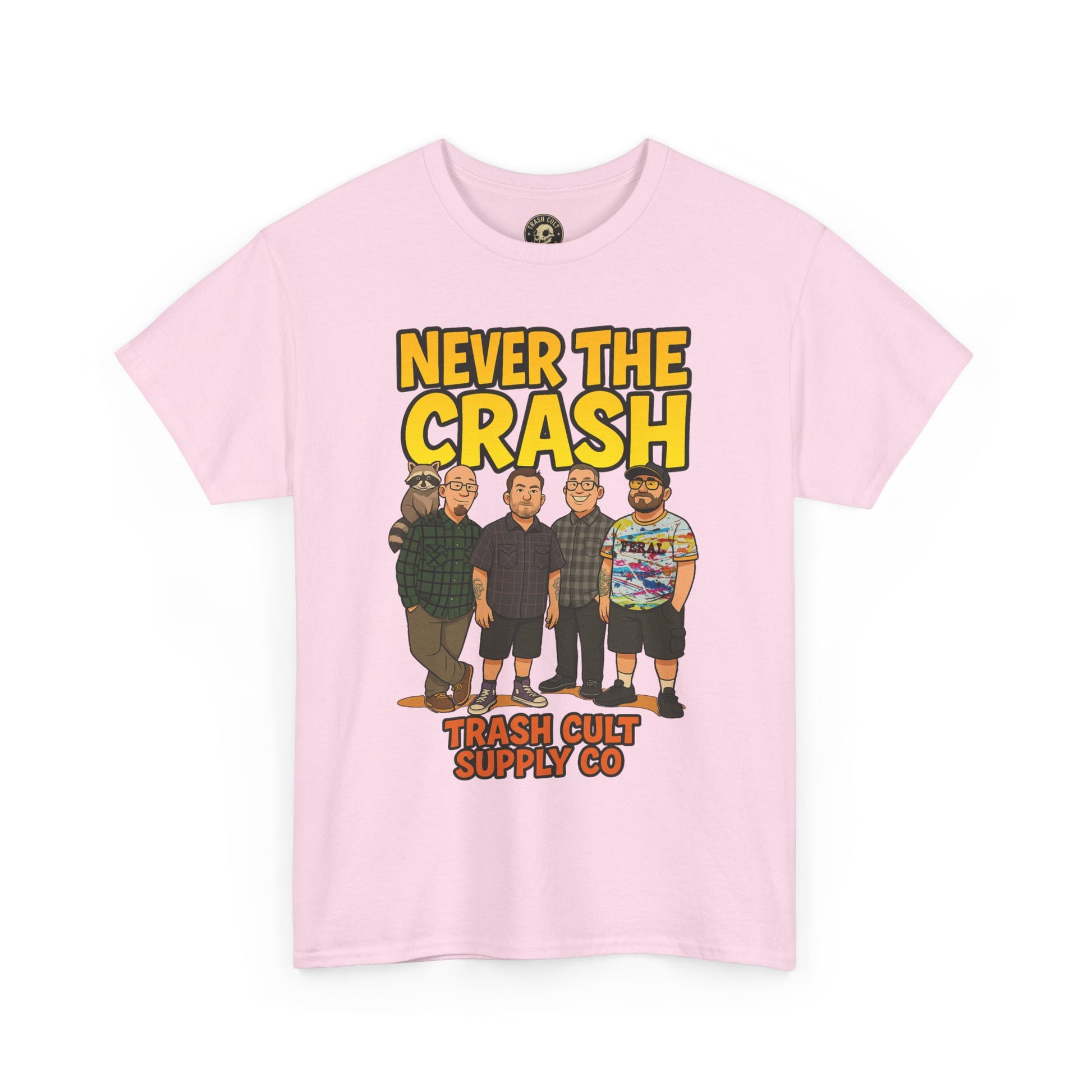 Never The Crash Band Shirt – Bold Graffiti Logo Tee - EXCLUSIVE | Gildan 5000