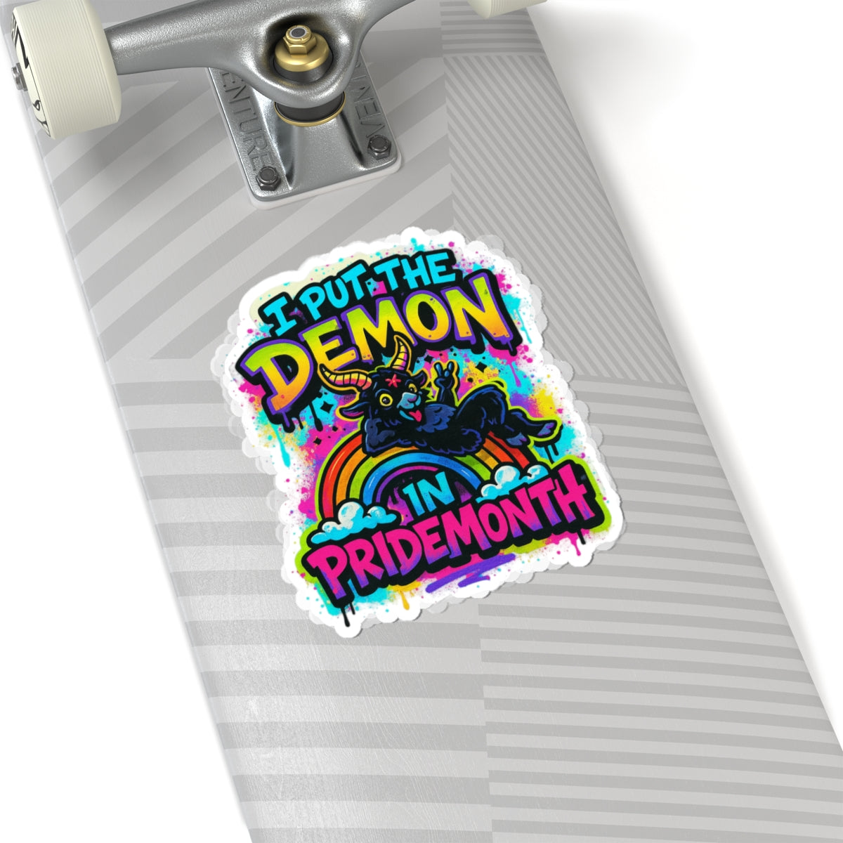 Sticker - 'I Put the Demon in Pride Month' Graffiti Style