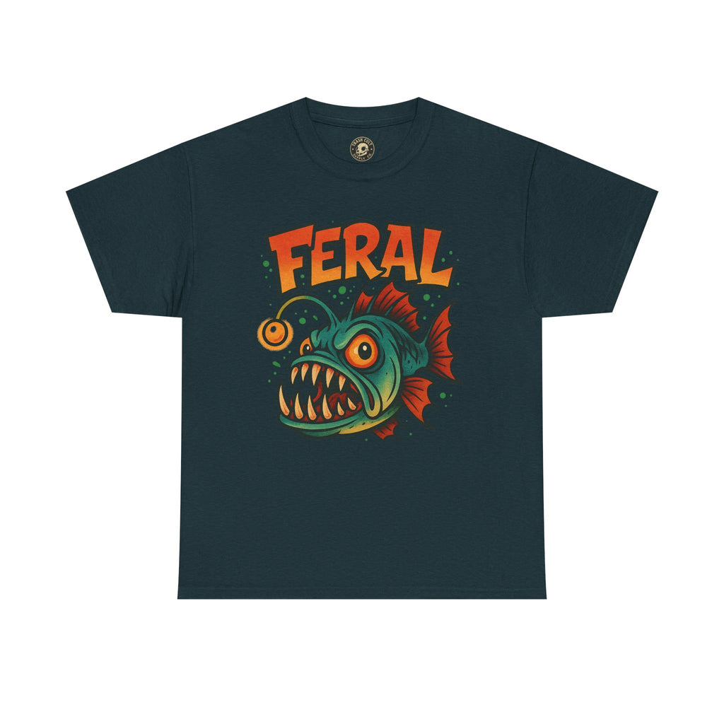 Feral Graphic Tee, Unisex Heavy Cotton Shirt, Edgy Apparel for Art Lovers, Perfect for Gifts and Casual Wear, Streetwear Fashion