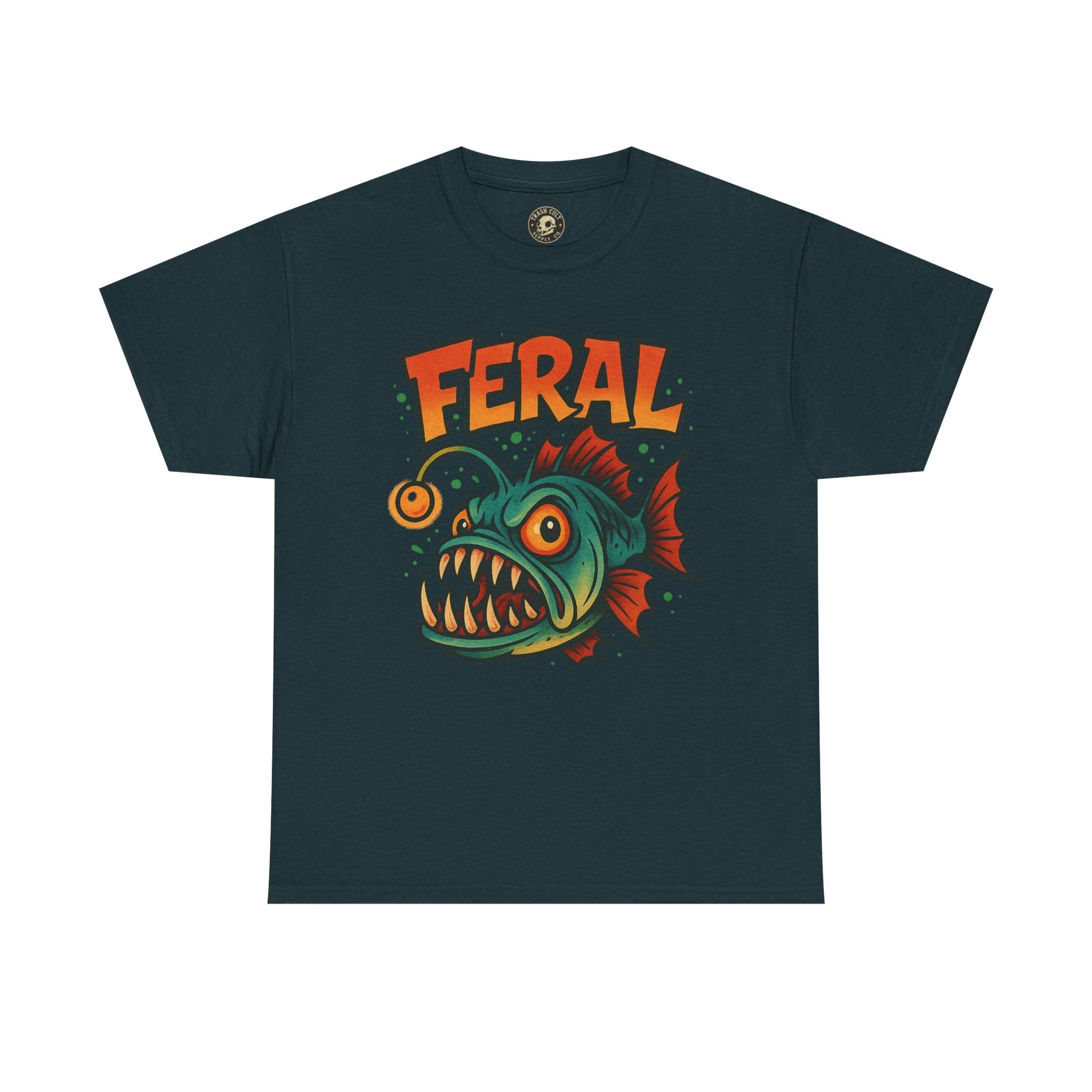 Feral Graphic Tee, Unisex Heavy Cotton Shirt, Edgy Apparel for Art Lovers, Perfect for Gifts and Casual Wear, Streetwear Fashion