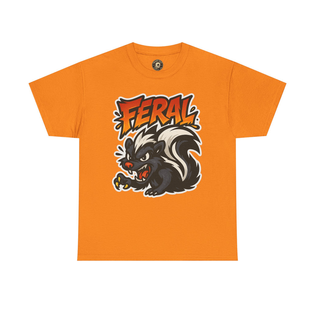 Feral  Skunk Graphic Tee, Cool T-Shirt, Streetwear Style, Unique Gift, Animal Lover Apparel, Fun Casual Wear