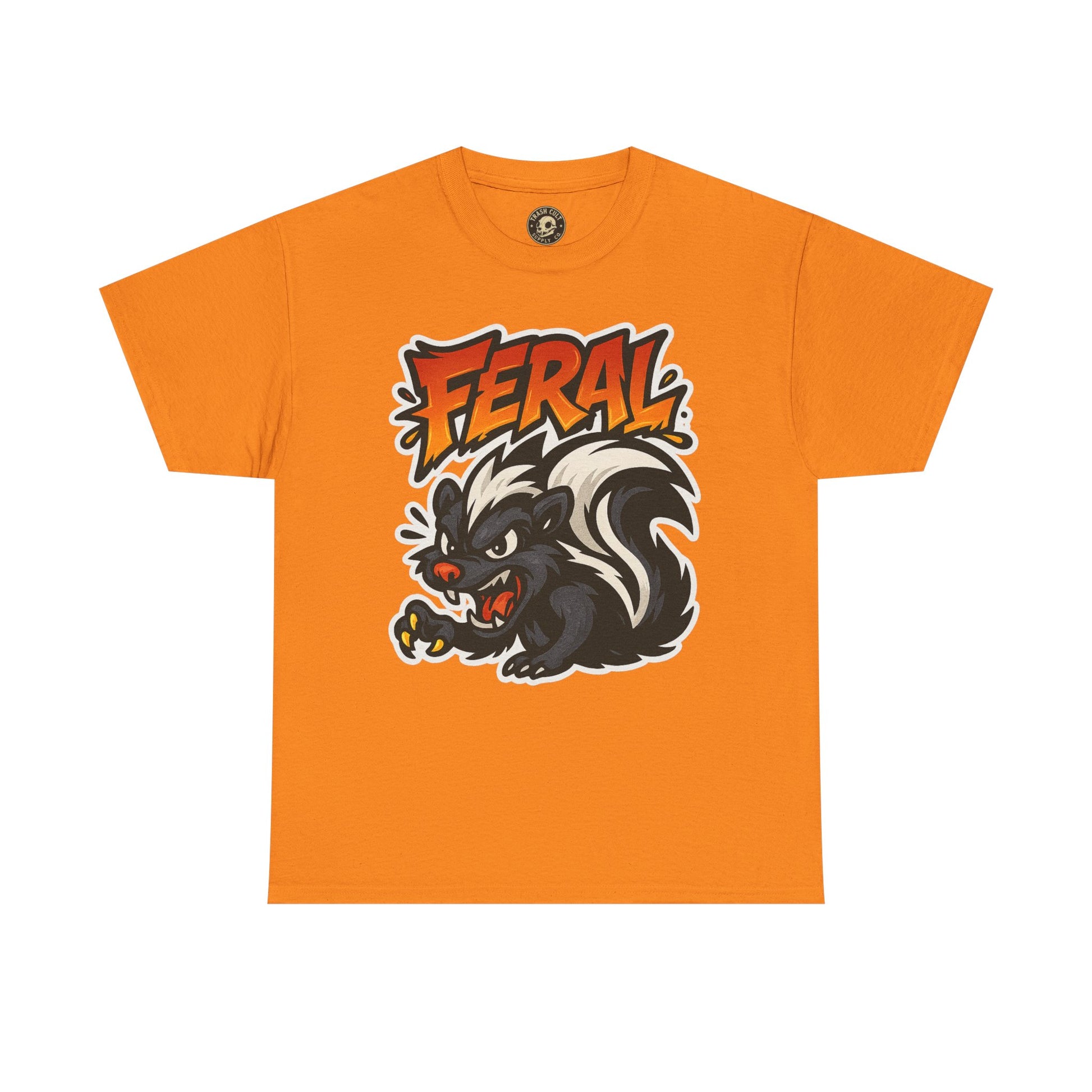Feral  Skunk Graphic Tee, Cool T-Shirt, Streetwear Style, Unique Gift, Animal Lover Apparel, Fun Casual Wear