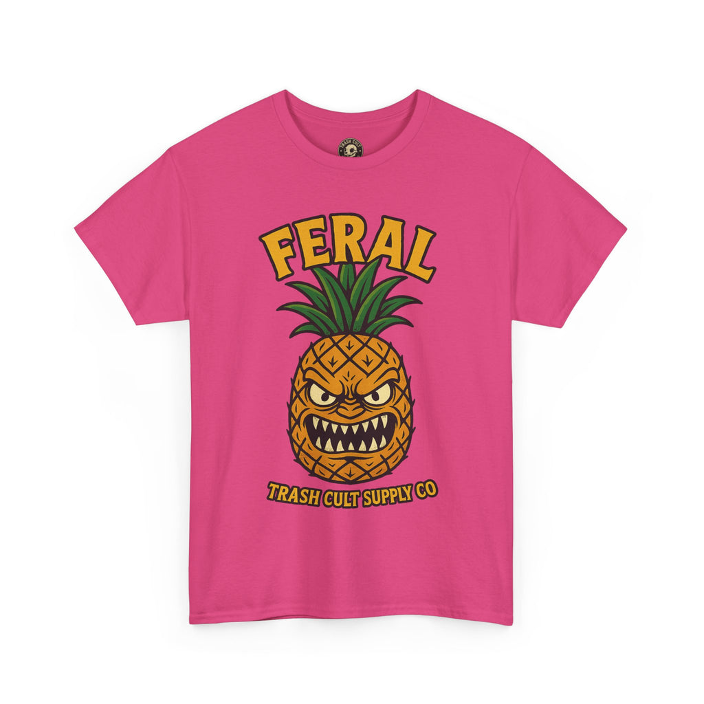 Feral Evil Pineapple Shirt – Aggressive Fruit Trashcore Tee – Gildan 5000 Unisex