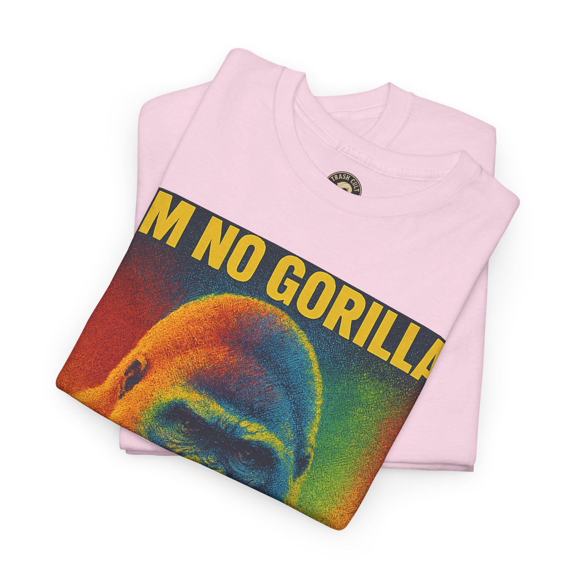 I’m No Gorilla But I Can Beat Off 100 Men Shirt – Multicolor Halftone Gorilla Tee on Gildan 5000