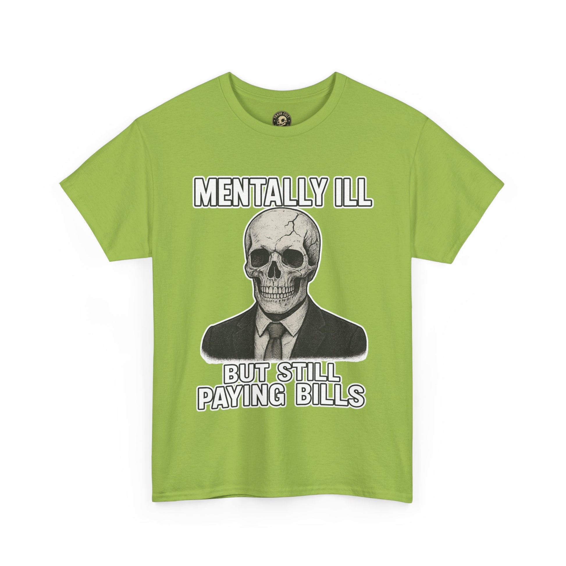 Mental Health Awareness Tee, Unisex Skull Shirt, Funny Graphic Tee, Quirky Casual Wear, Gifts for Friends, Halloween Apparel