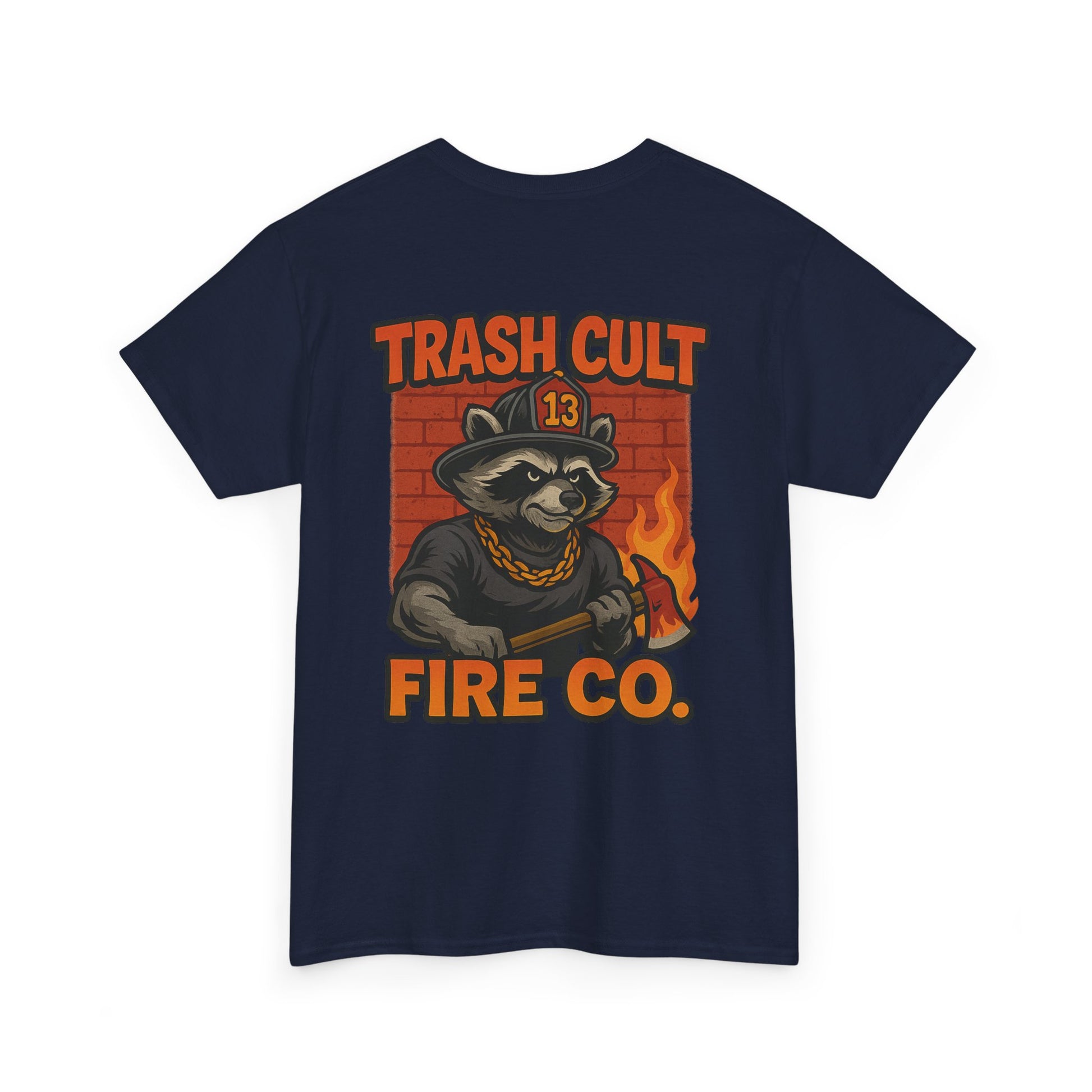 Trash Cult Fire Co. Unisex Tee - Quirky Raccoon Design, Fun Gift, Casual Wear, Firefighter Humor, Unique Apparel