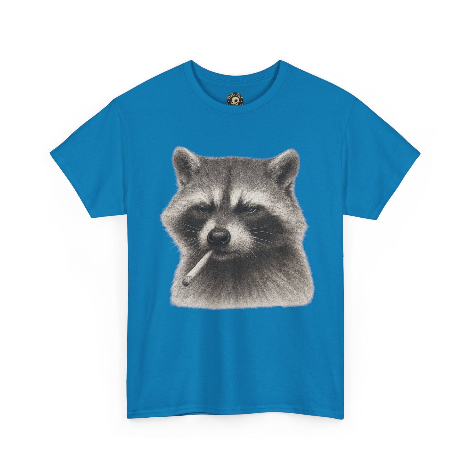 Dirty Harry Raccoon Halftone Shirt – Soft Grit Aesthetic, Smoking Trash Panda Graphic Tee