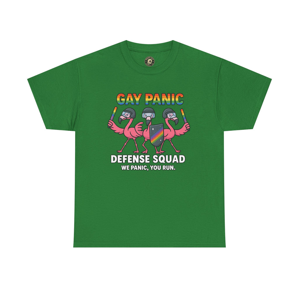 Gay Panic Defense Squad Unisex Heavy Cotton Tee, LGBTQ Pride Tee, Funny Graphic Shirt, Gift for Friends, Summer Fashion