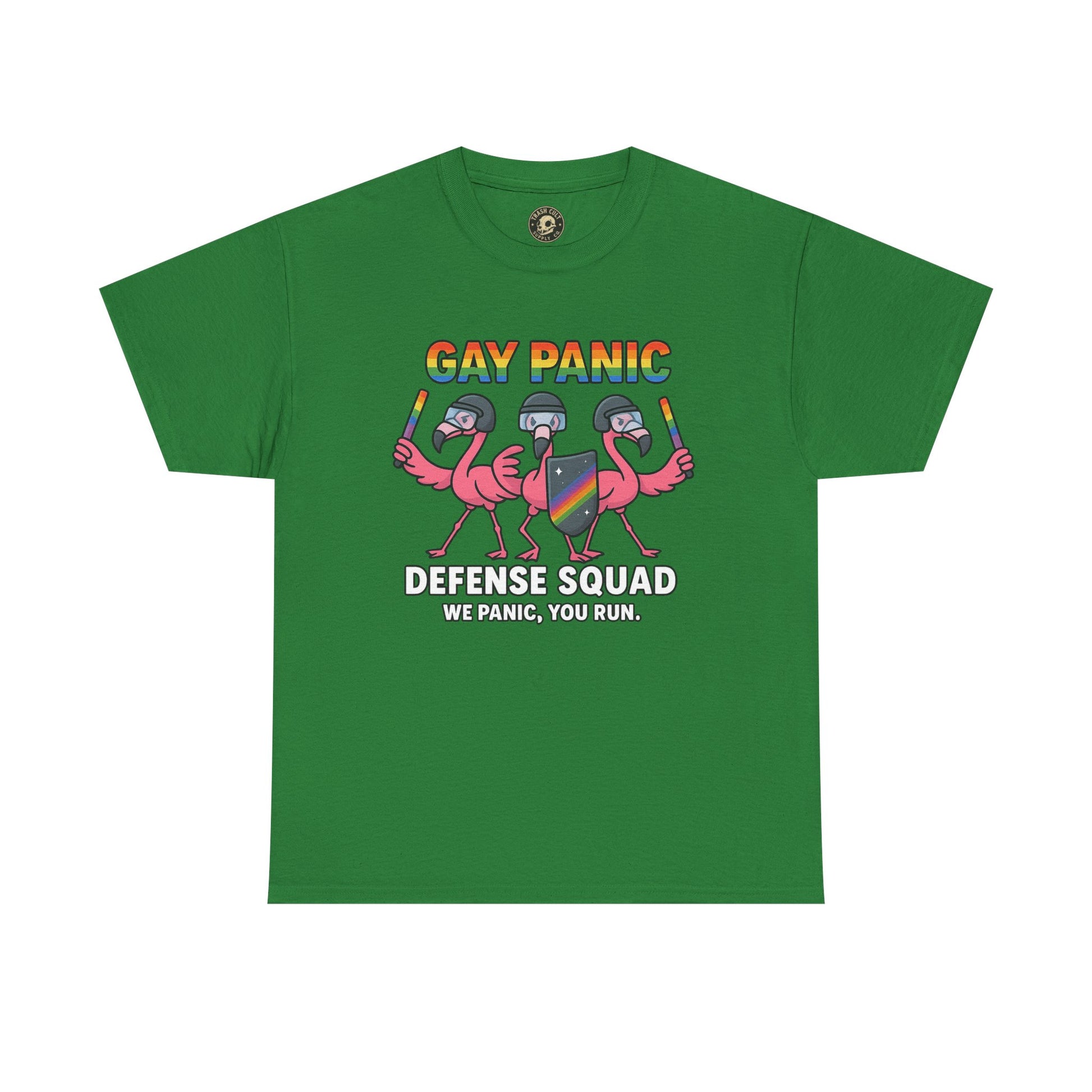 Gay Panic Defense Squad Unisex Heavy Cotton Tee, LGBTQ Pride Tee, Funny Graphic Shirt, Gift for Friends, Summer Fashion