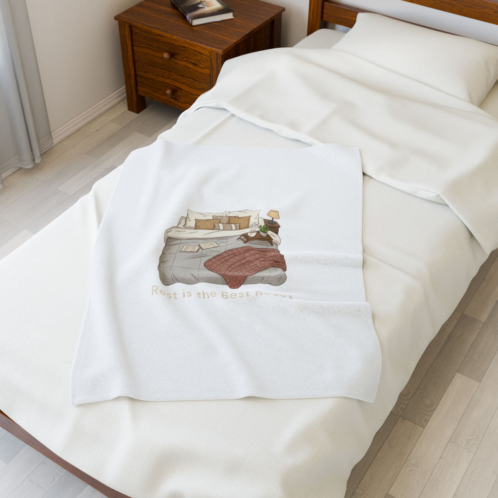 Rest Is the Best Rehab Velveteen Blanket | sleepy humor, nap club