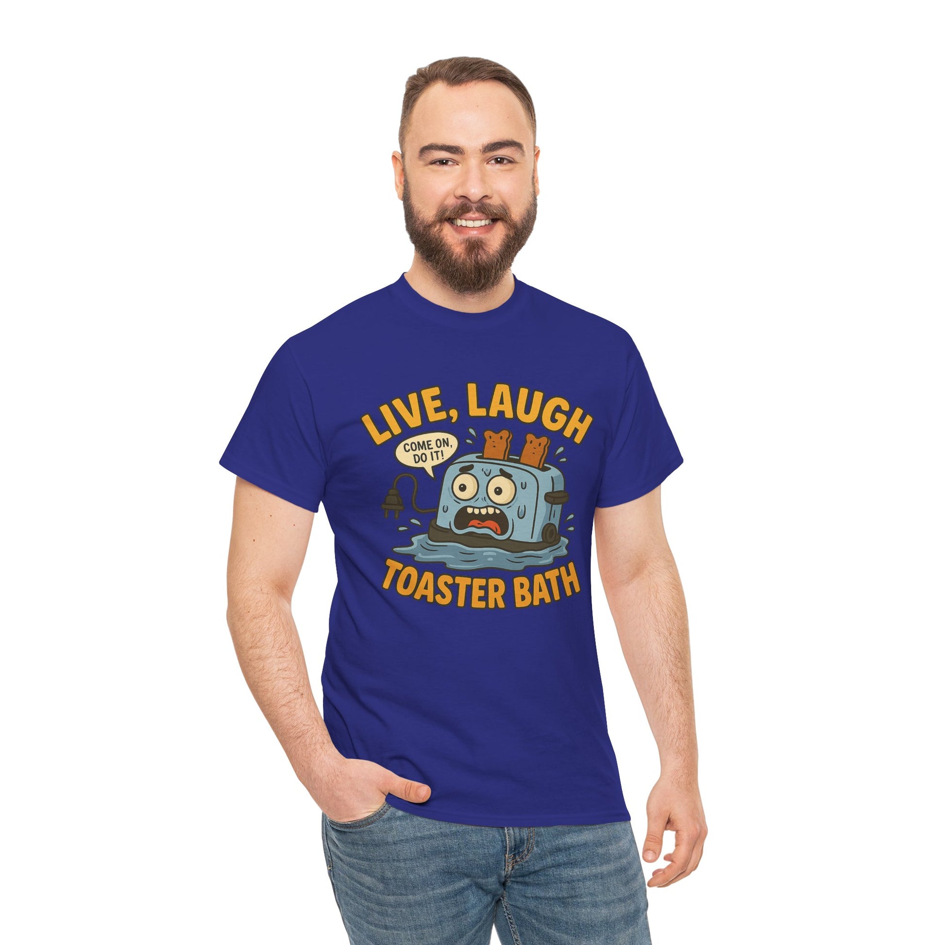 Funny Toaster Bath Tee, Humorous Unisex Shirt, Gift for Friends, Lightweight Cotton Tee, Birthday Party Outfit