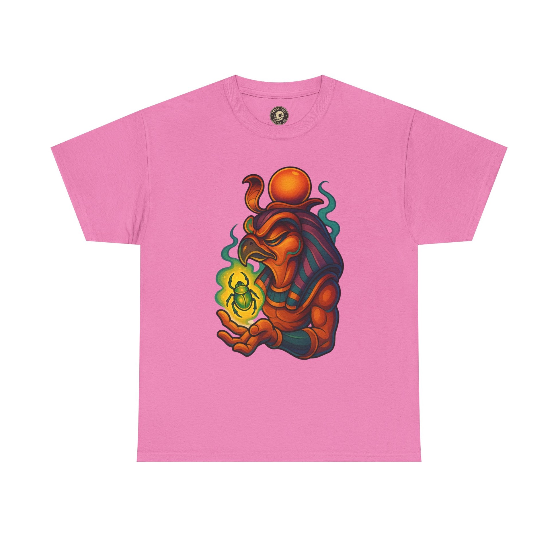Mystical Guardian Unisex Heavy Cotton Tee, Graphic T-Shirt, Bohemian Style, Unique Fashion, Gift for Fans, Statement Tee