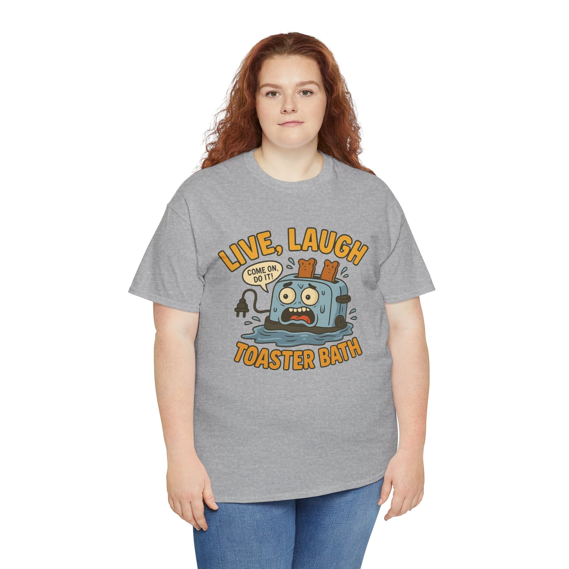 Funny Toaster Bath Tee, Humorous Unisex Shirt, Gift for Friends, Lightweight Cotton Tee, Birthday Party Outfit