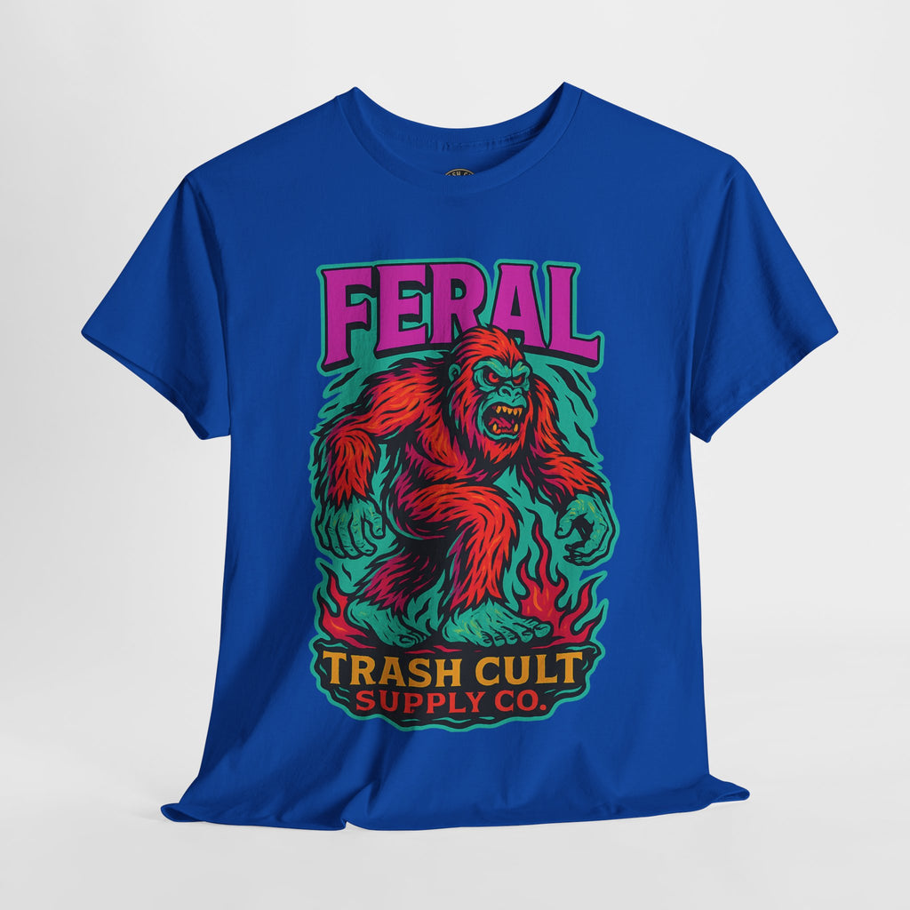 FERAL Bigfoot Shirt – Trashcore Bold Colors | Trash Cult Supply Co | Gildan 5000 Tee