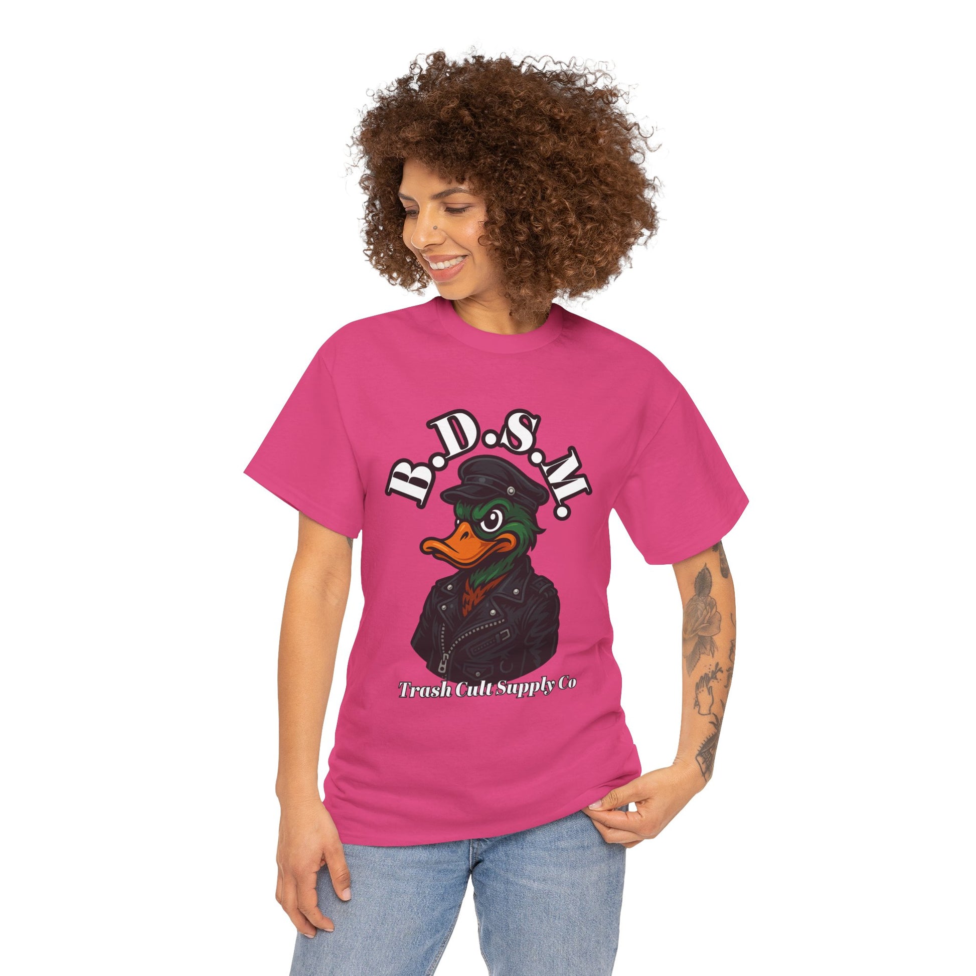 BDSM Mallard Duck Biker Shirt – Funny Biker Duck Tee on Gildan 5000