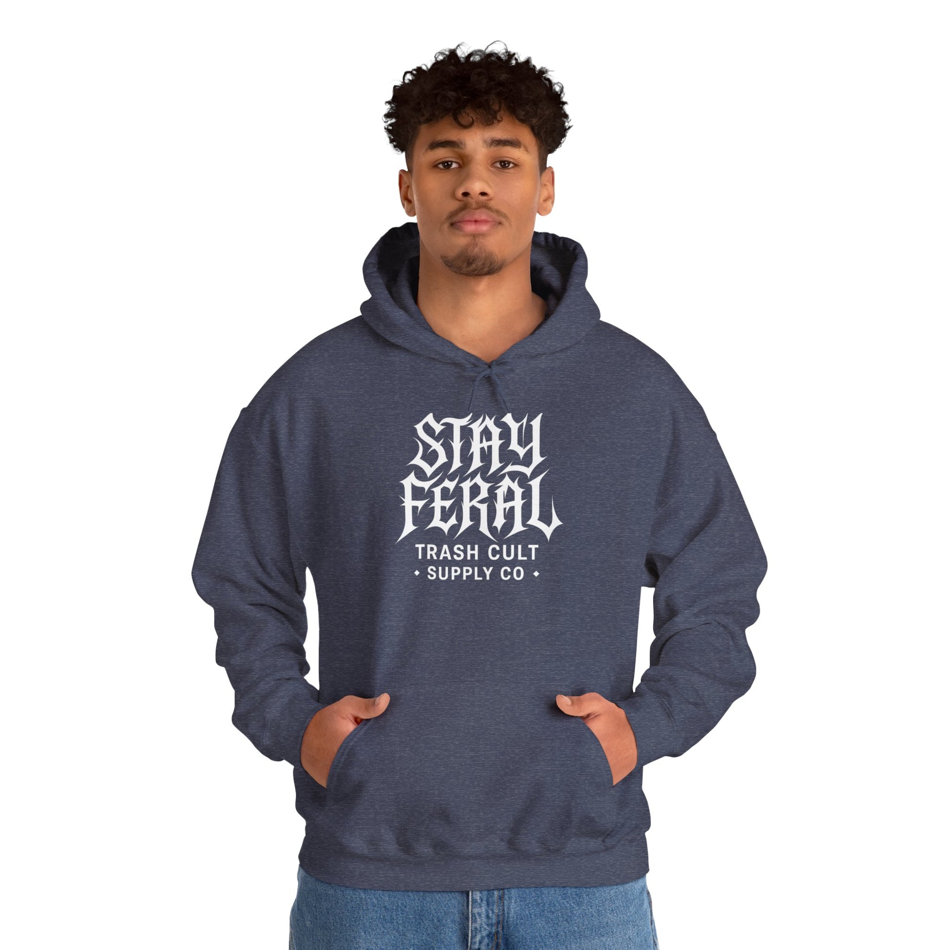 Stay Feral Gothic Hoodie – Trash Cult Supply Co Unisex Pullover