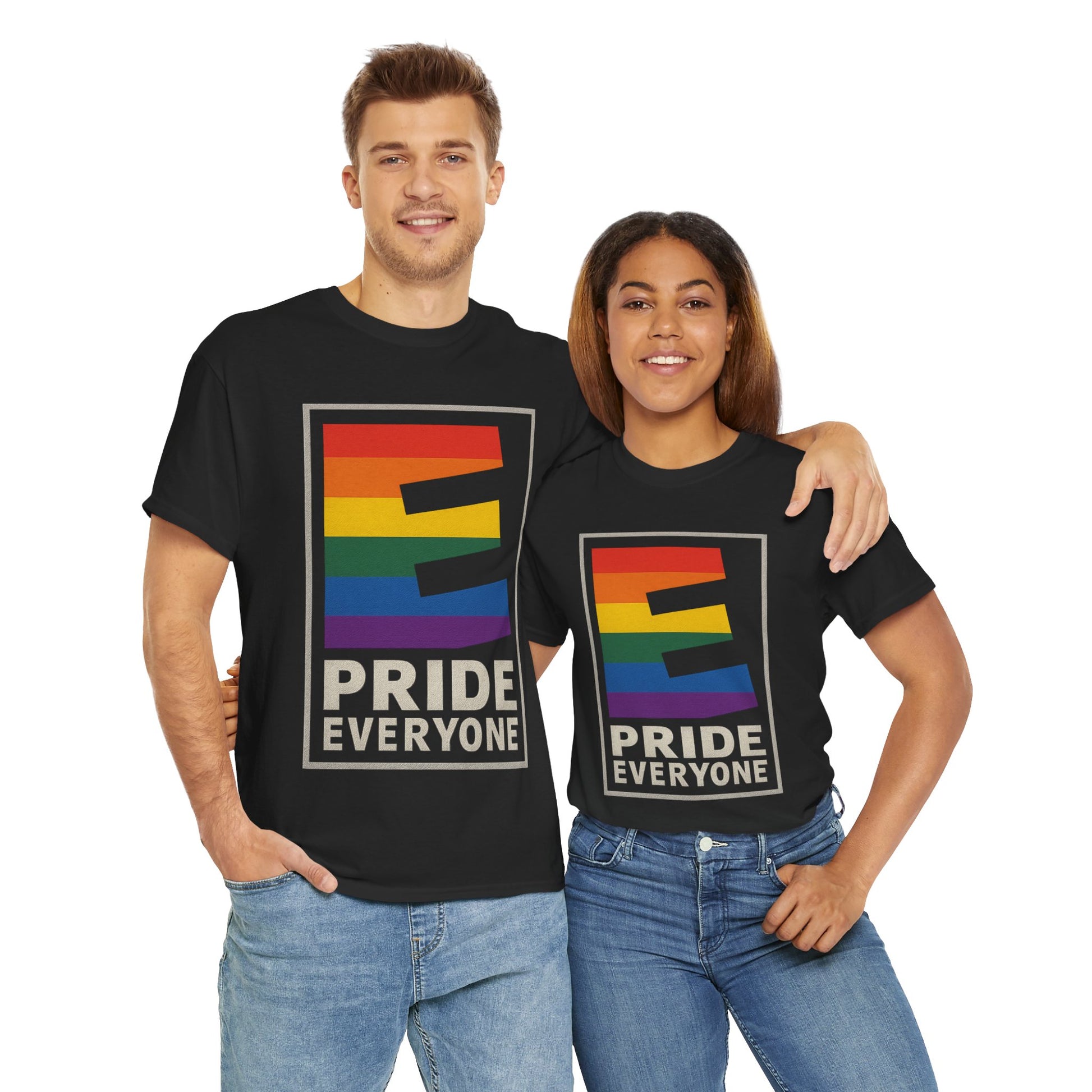 Pride “E for Everyone” T-Shirt – LGBTQ+ Inclusivity Graphic | Gildan 5000