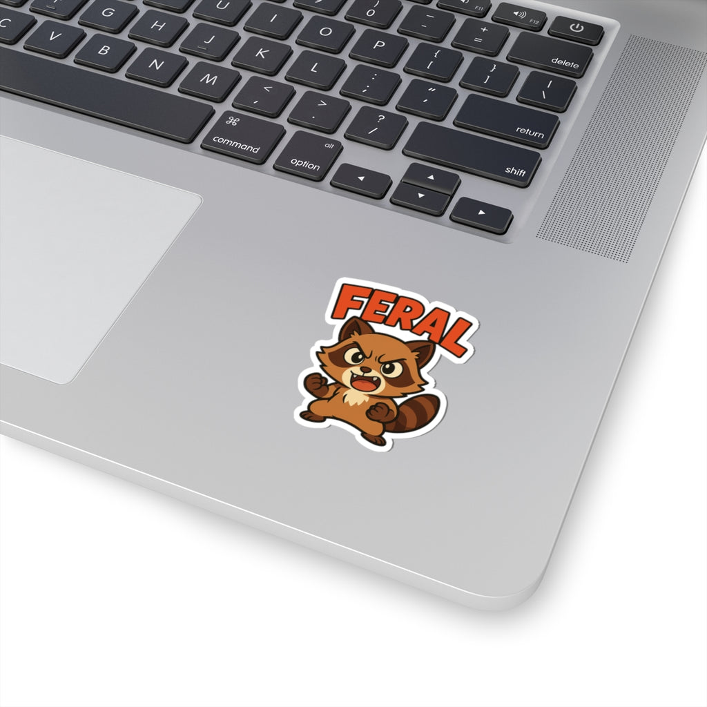 Feral Anime Raccoon Sticker – Bold, Cute, and Unhinged