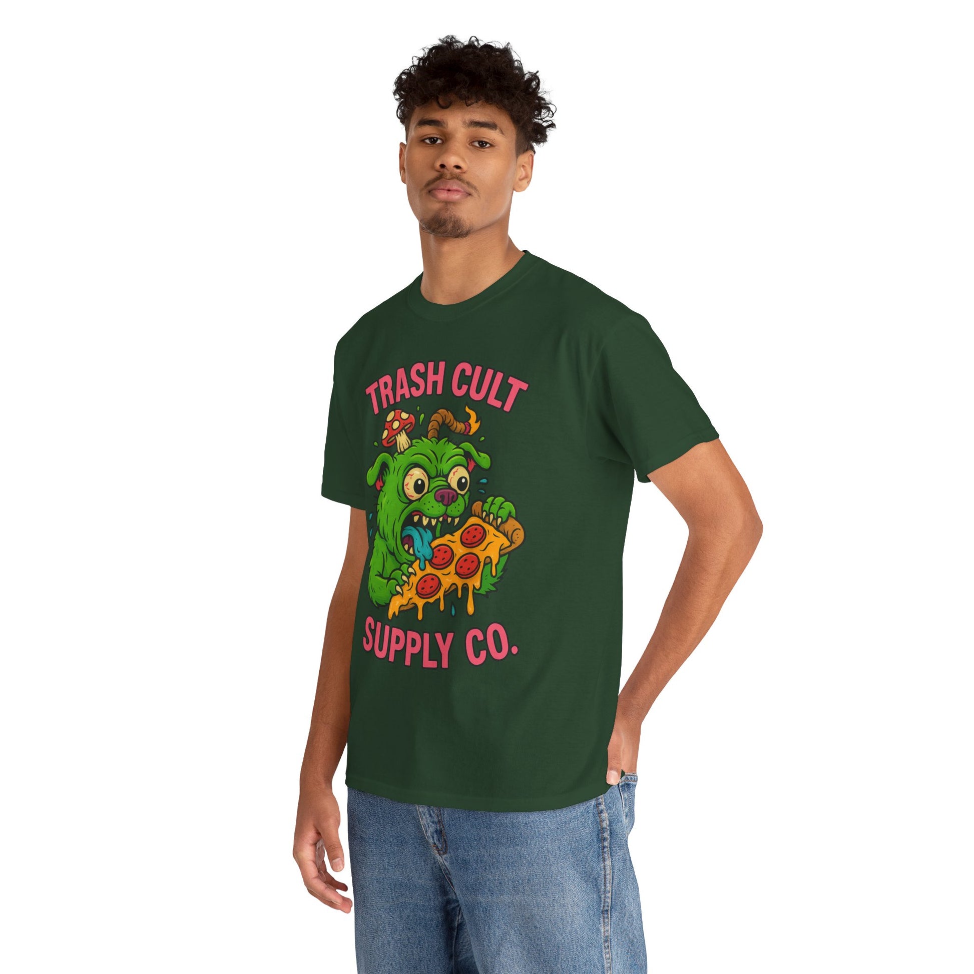 Feral Pizza Monster Shirt – Trash Cult Supply Co | Gildan 5000 Graphic Tee