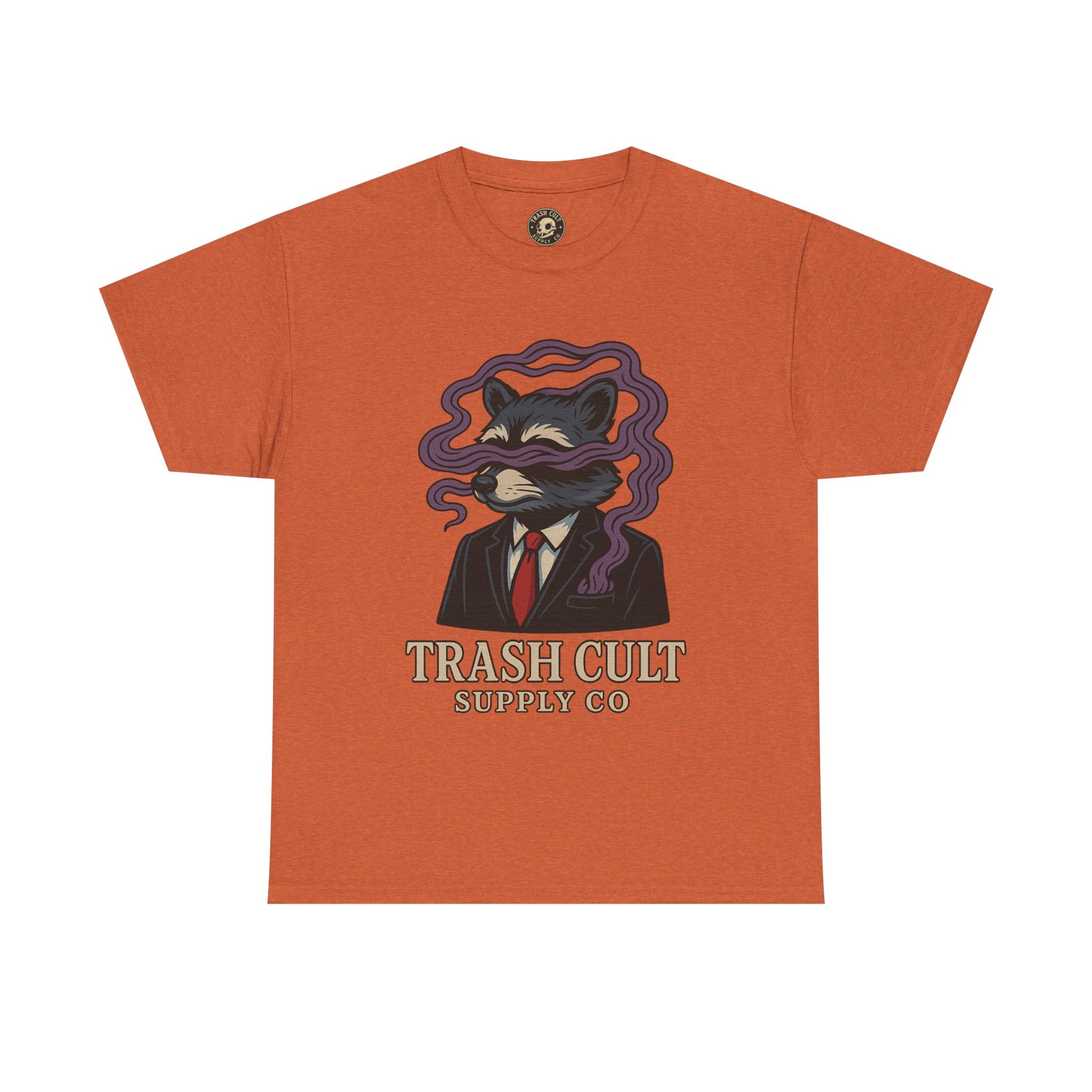 Suited Raccoon Smoke Design – Trash Cult Supply Co | Bold Graffiti Tattoo Tee