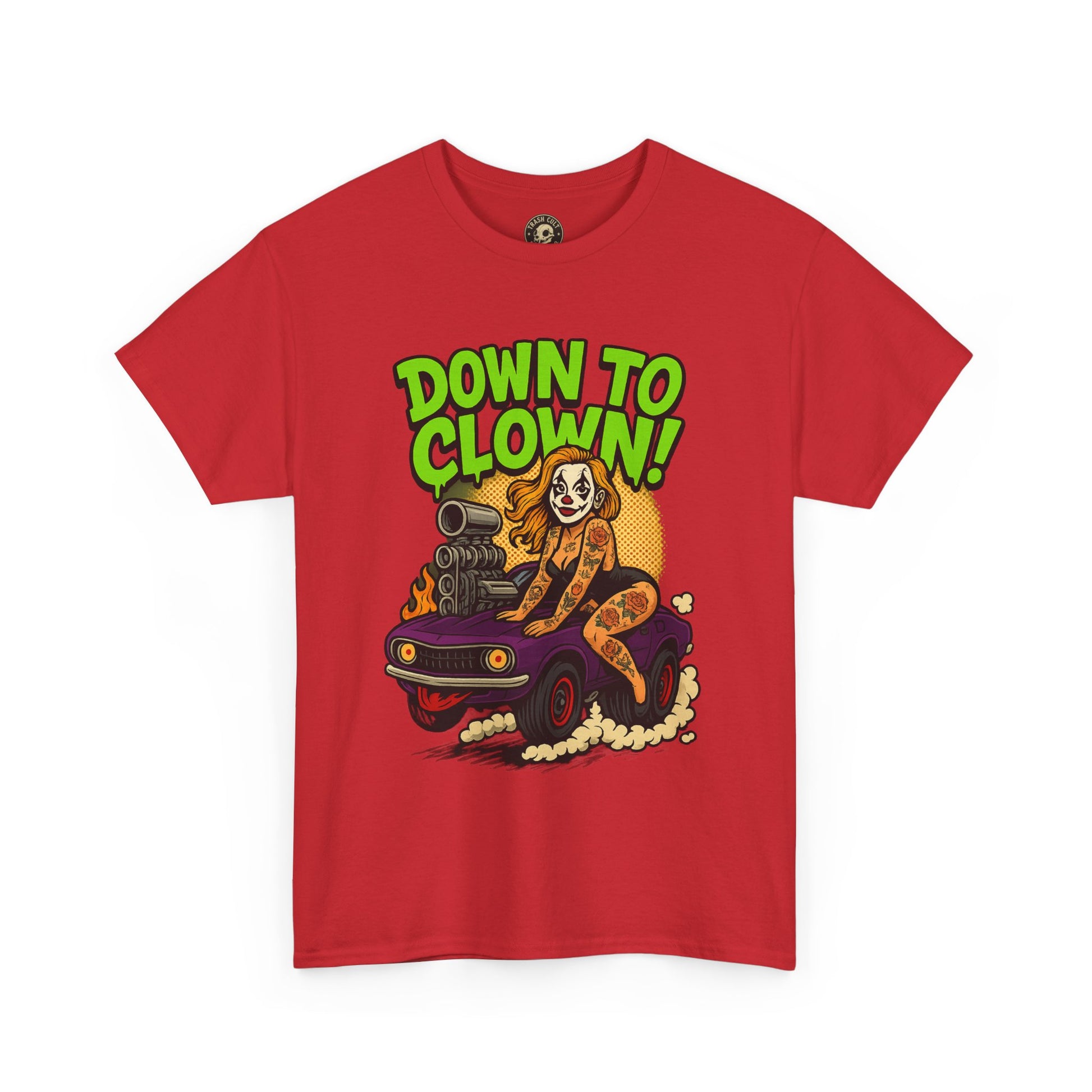 Unisex Graphic Tee | Down to Clown T-Shirt, Fun Statement Shirt, Casual Wear, Gift for Friends, Festivals, Halloween