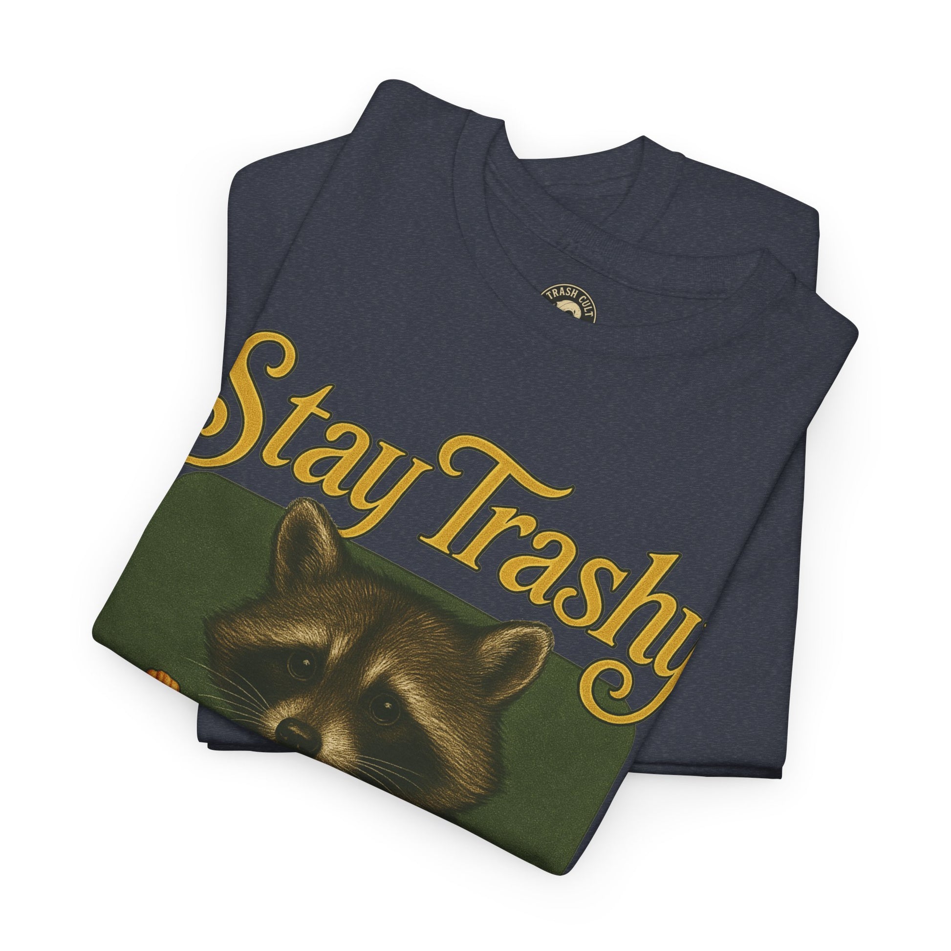 Stay Trashy Raccoon T-Shirt – Vintage-Style Cute Trash Panda | Trash Cult Supply Co | Gildan 5000