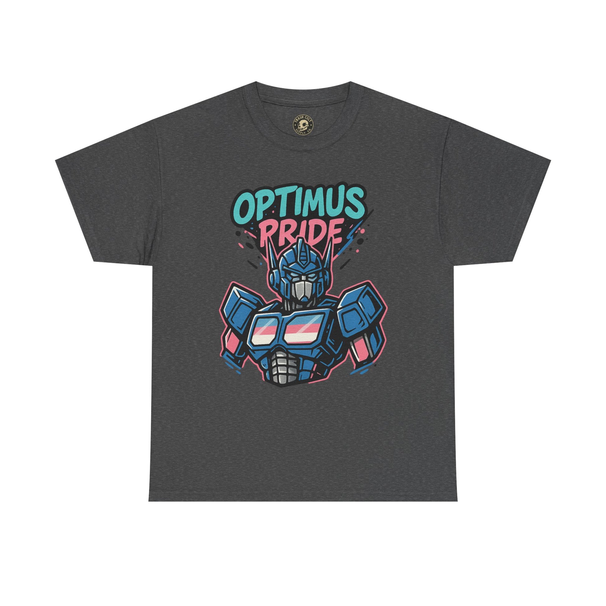 Optimus Pride T-Shirt – Trans Pride Robot Graphic Tee | Gildan 5000 Unisex Shirt