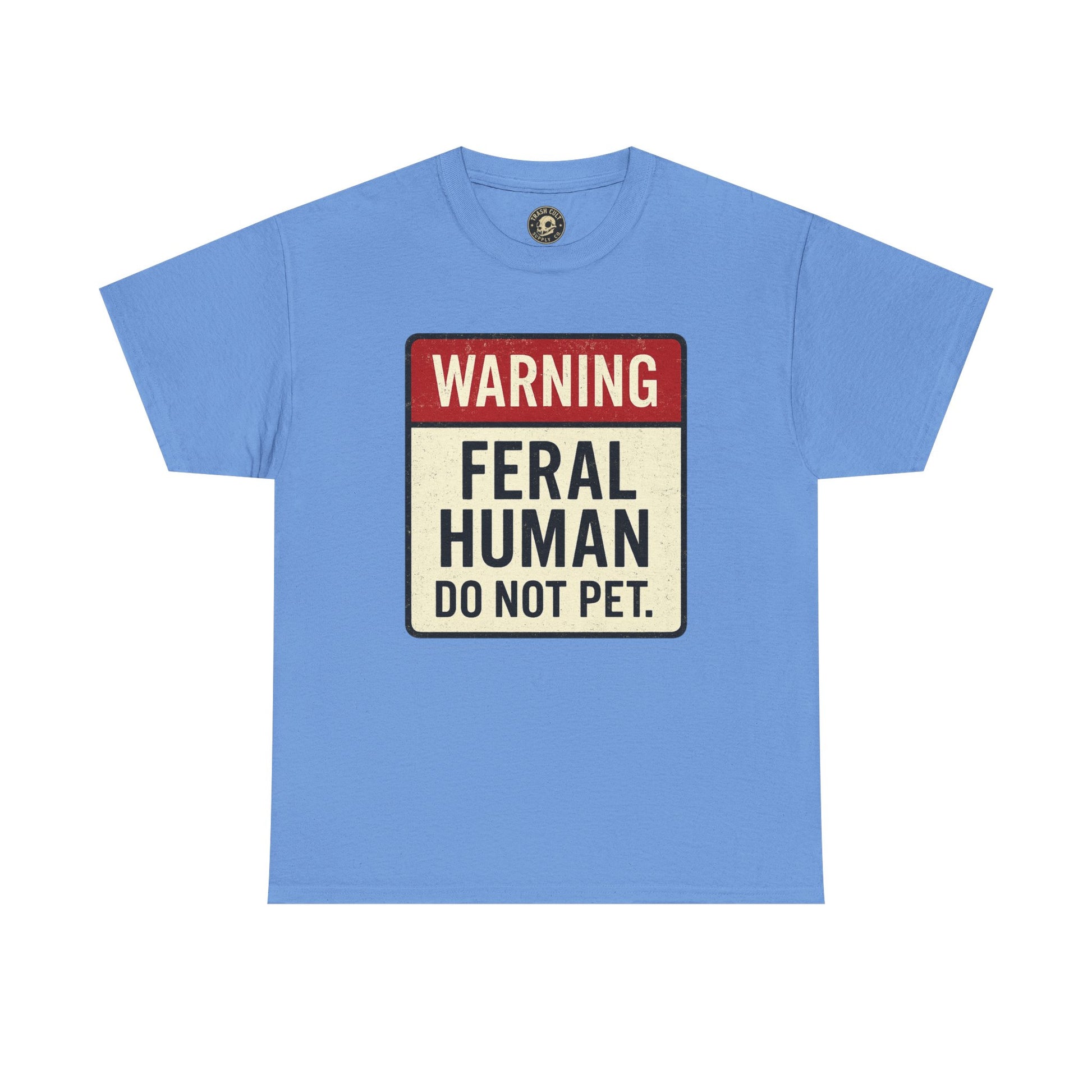 Warning Feral Human Tee: Unisex Humorous Cotton Shirt, Gift for Animal Lovers, Funny Tee, Unique Statement Apparel, Casual Wear, [...]