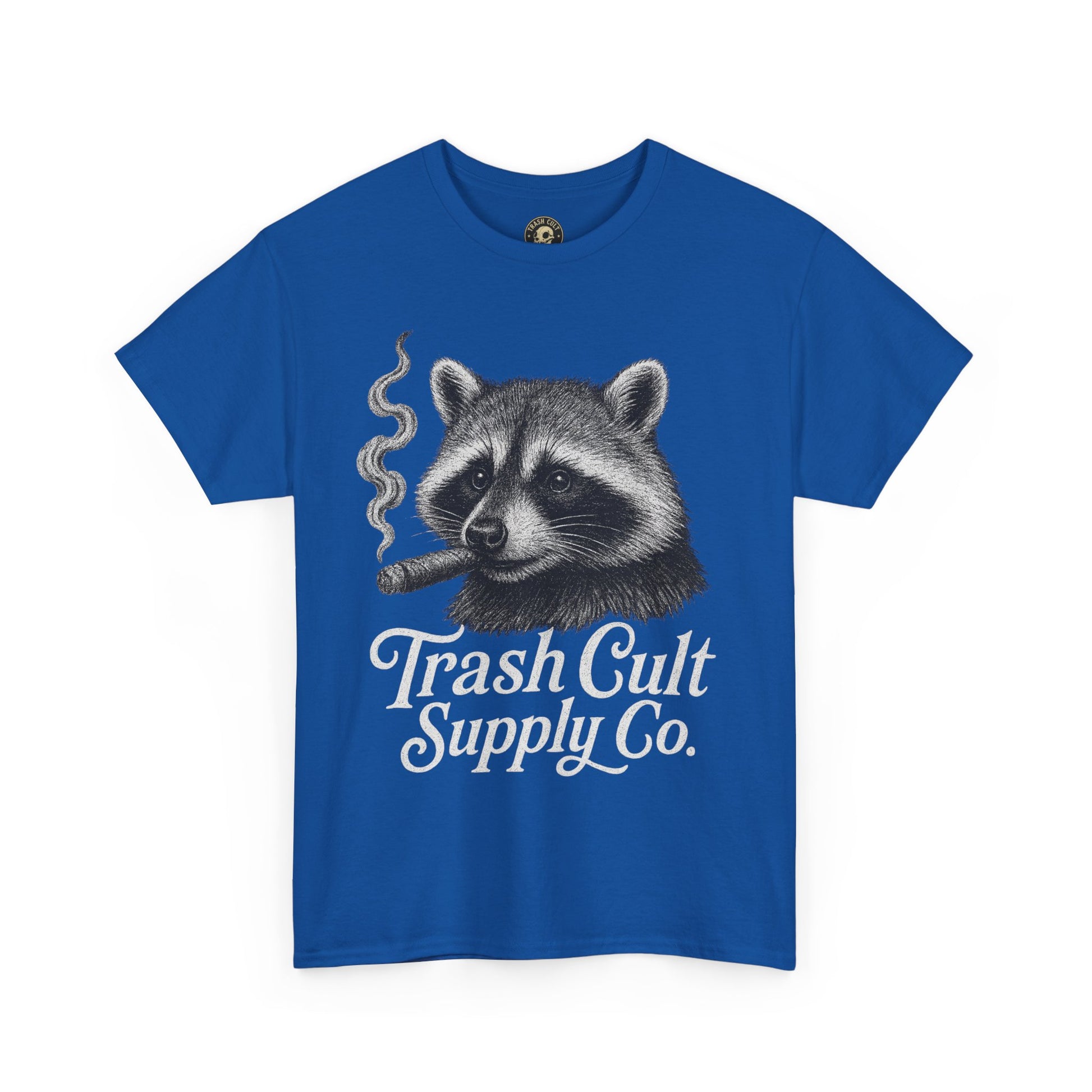 Monochrome Raccoon Cigar Shirt – Trash Cult Supply Co. | Gildan 5000 Tee