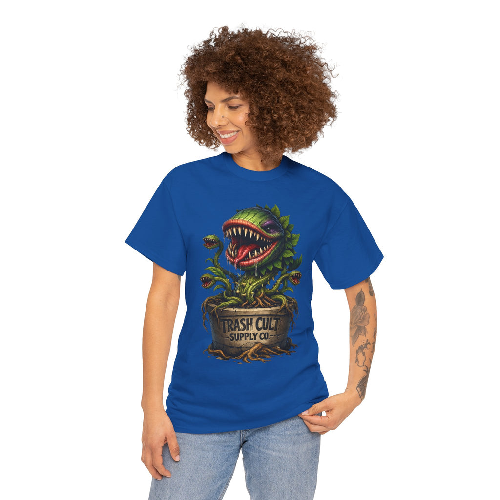 Carnivorous Plant Graphic Tee — "Trash Cult Supply Co." Potted Monster Shirt