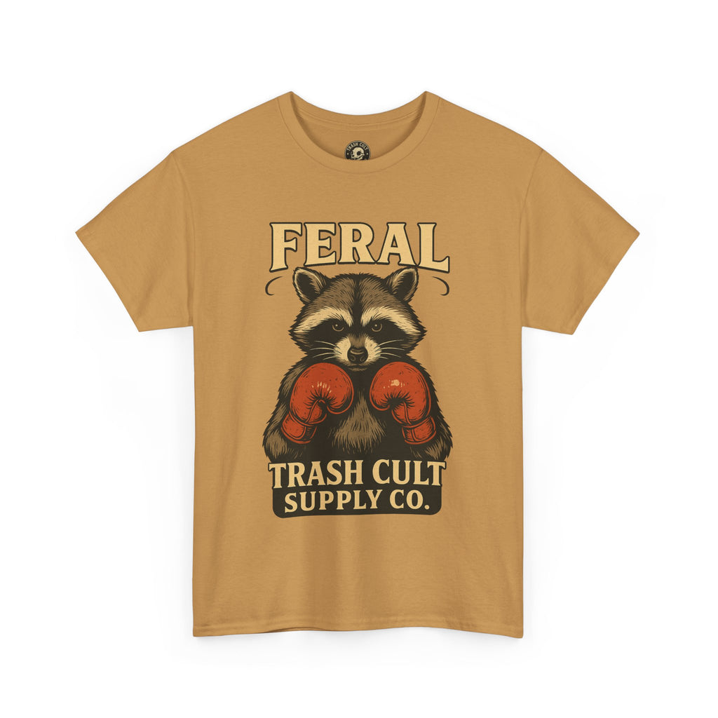 Feral Raccoon Tee - Unisex Heavy Cotton Tee, Cute Animal Shirt, Trendy Graphic Tee, Fun Gift for Animal Lovers, Casual Everyday Wear