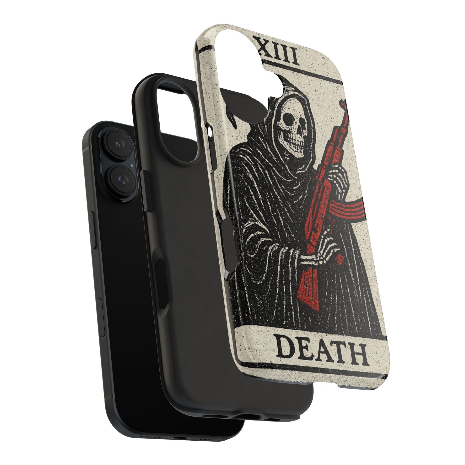Grim Reaper Phone Case, Tough Phone Case for Gamers, Unique Smartphone Accessories, Halloween Decor, Death-Inspired Gift