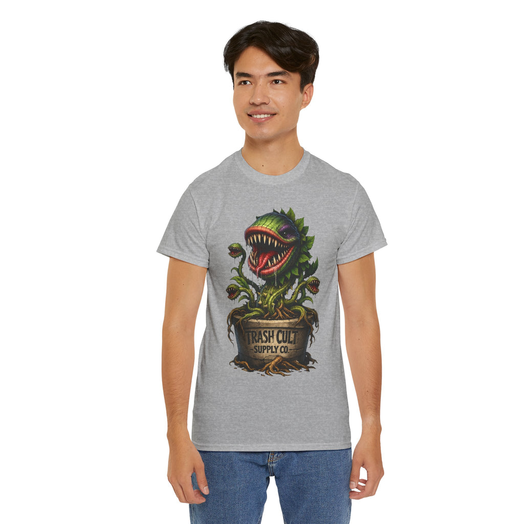 Carnivorous Plant Graphic Tee — "Trash Cult Supply Co." Potted Monster Shirt