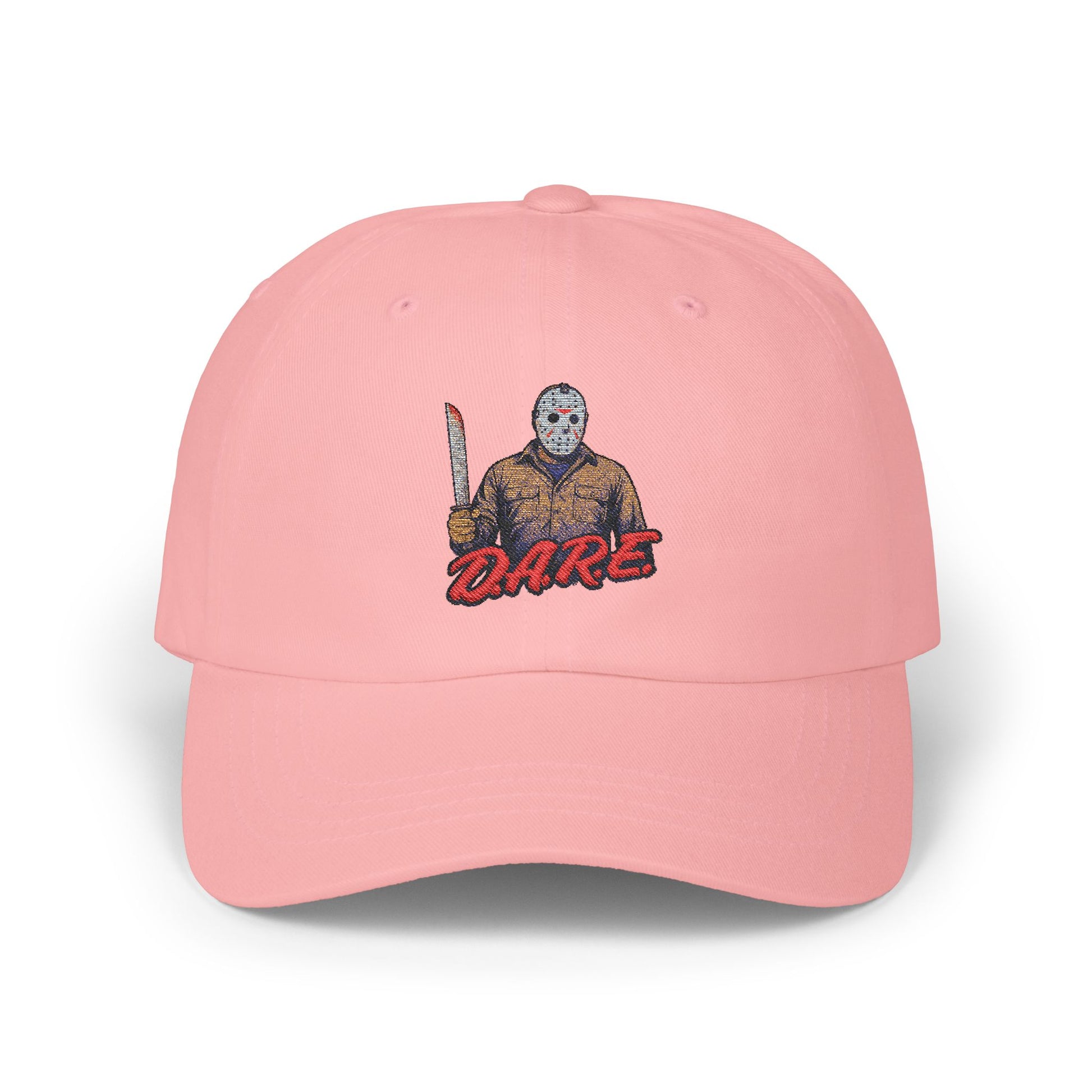Jason Voorhees D.A.R.E. Parody Dad Hat – 80s Horror Meme Printed Cap