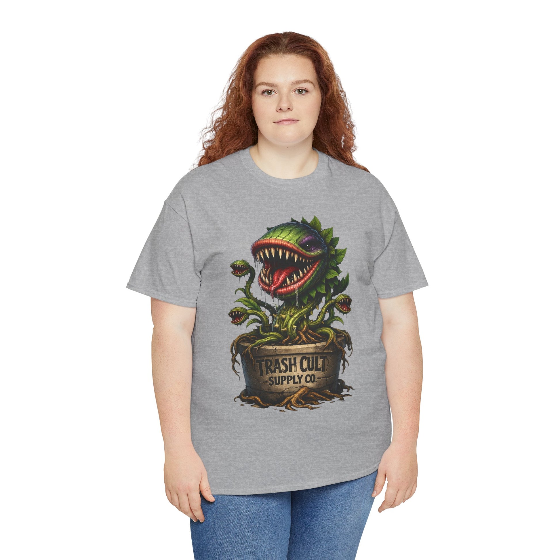 Carnivorous Plant Graphic Tee — "Trash Cult Supply Co." Potted Monster Shirt