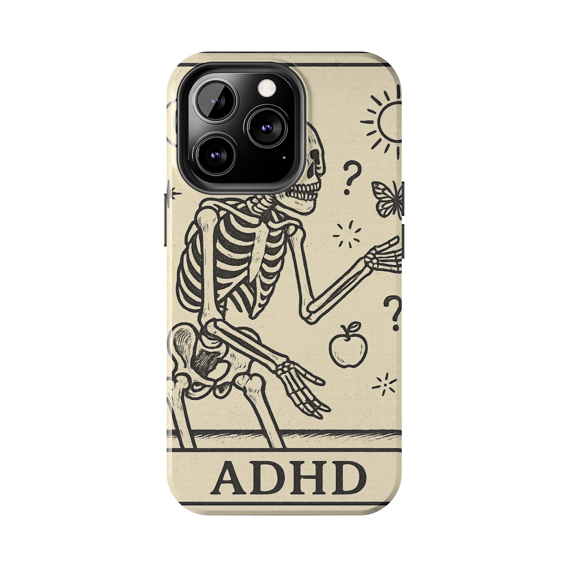 Skeleton ADHD Phone Cases, Unique Phone Cover, Funny ADHD Gift, Quirky Skeleton Design, Cool Accessories for Everyone