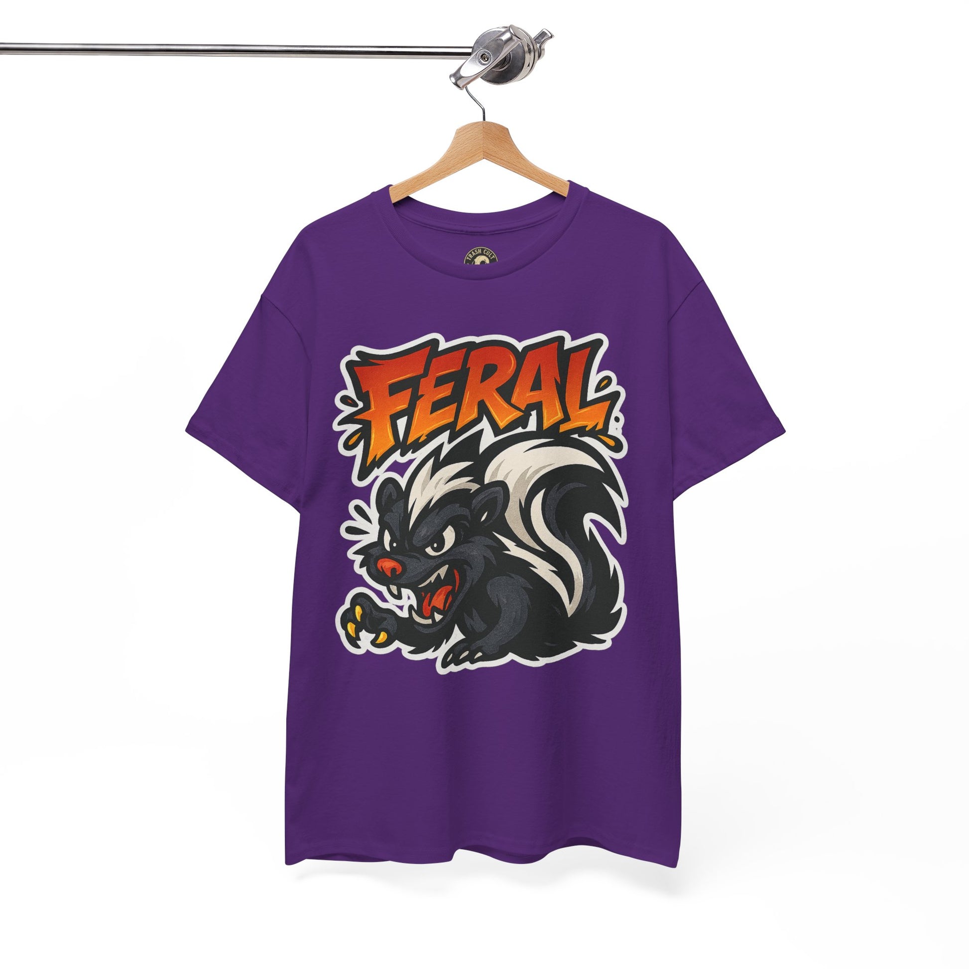 Feral  Skunk Graphic Tee, Cool T-Shirt, Streetwear Style, Unique Gift, Animal Lover Apparel, Fun Casual Wear