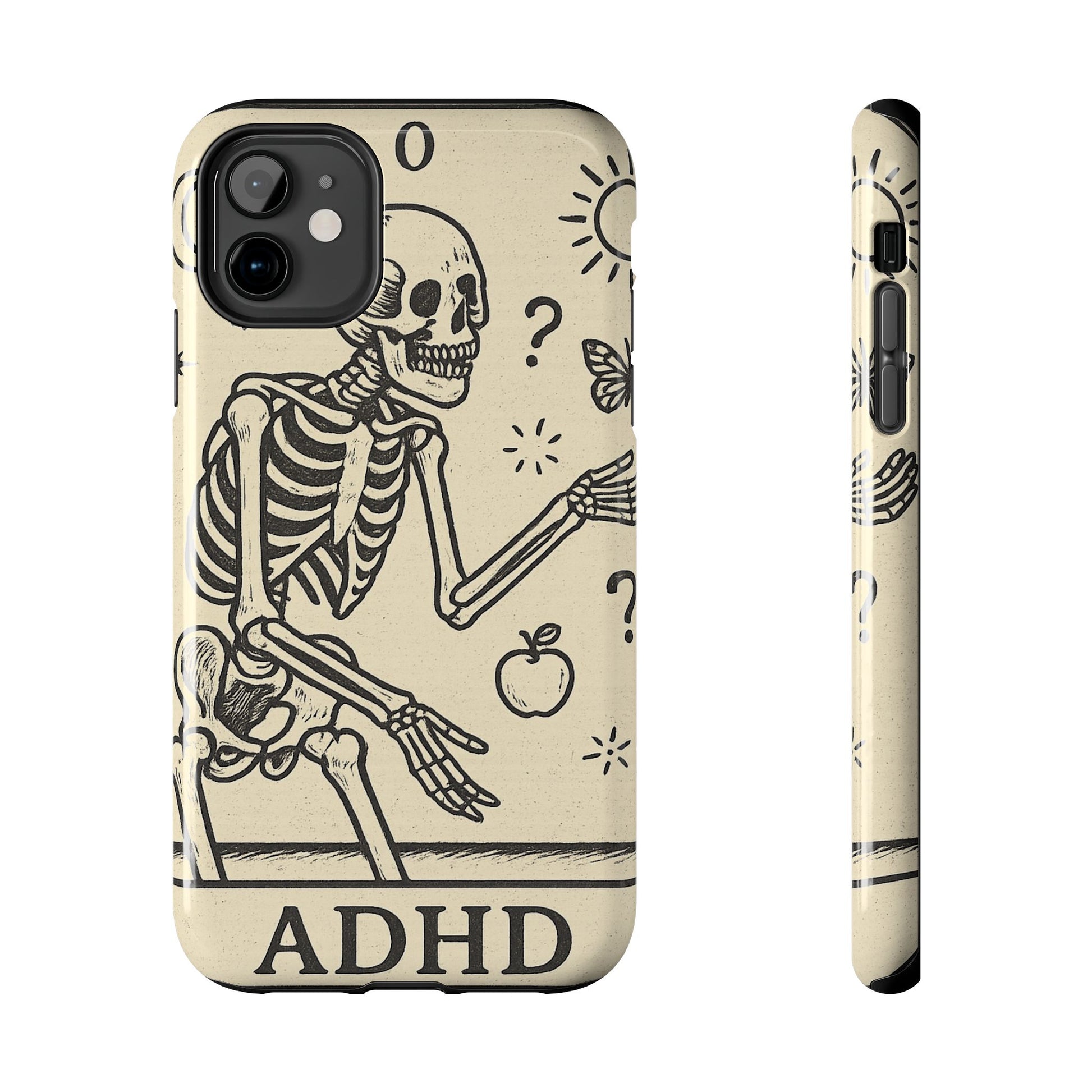 Skeleton ADHD Phone Cases, Unique Phone Cover, Funny ADHD Gift, Quirky Skeleton Design, Cool Accessories for Everyone