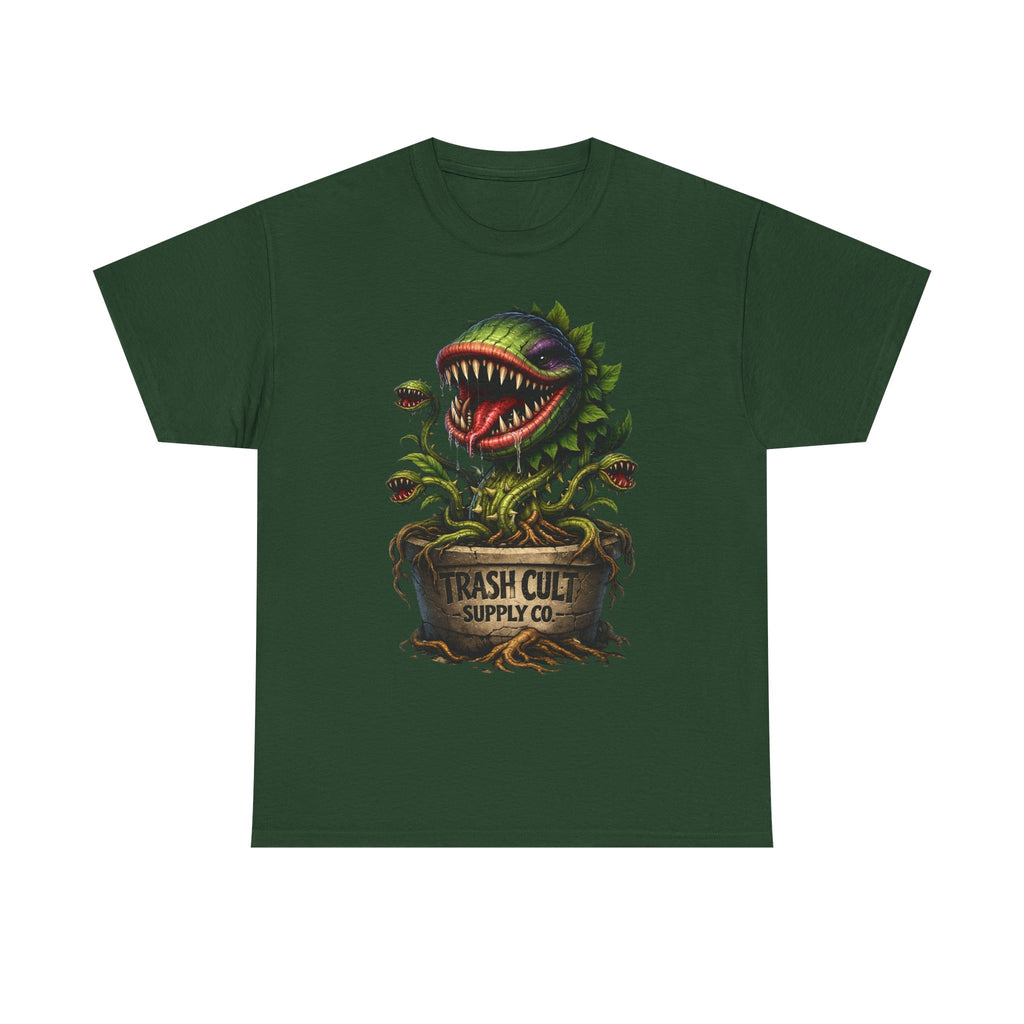 Carnivorous Plant Graphic Tee — "Trash Cult Supply Co." Potted Monster Shirt